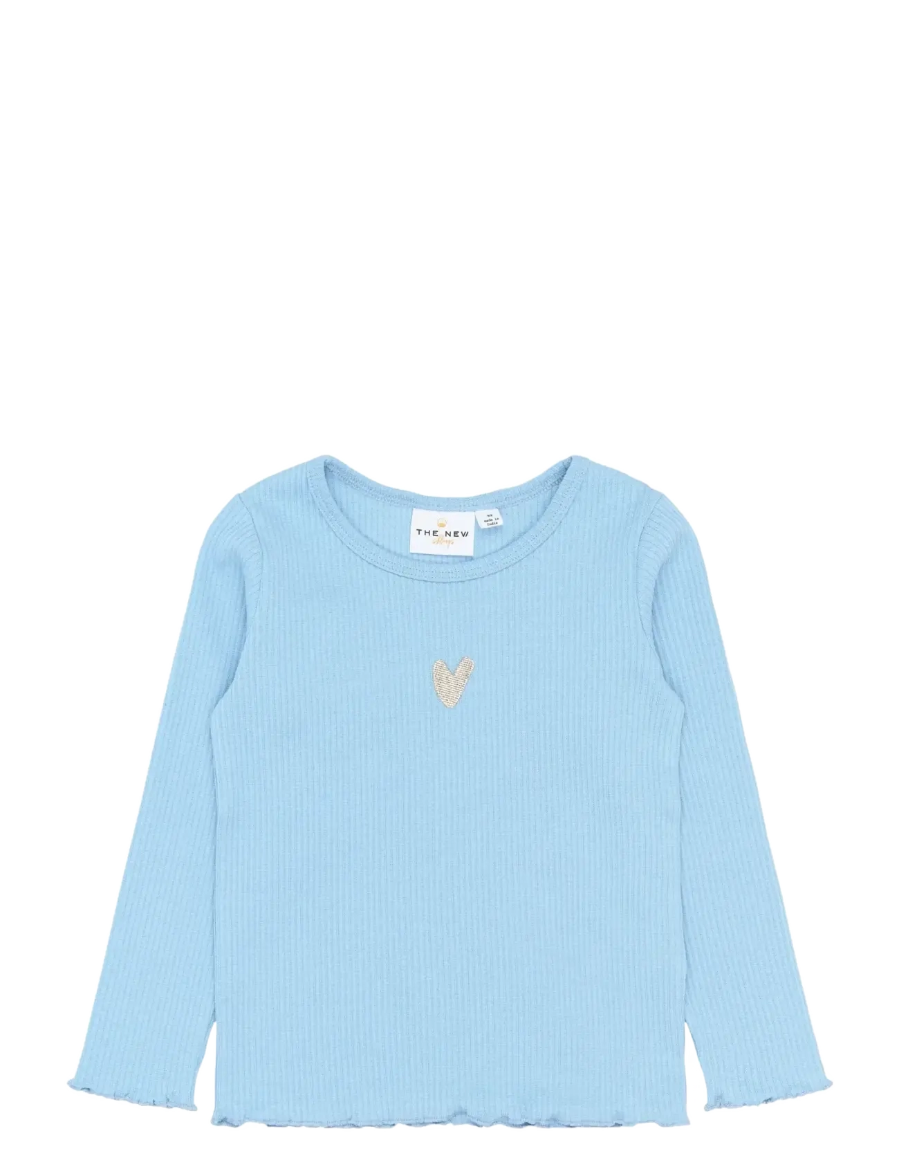 THE NEW Tnstrianna L_S Rib Tee Blau - 110 - Kinder