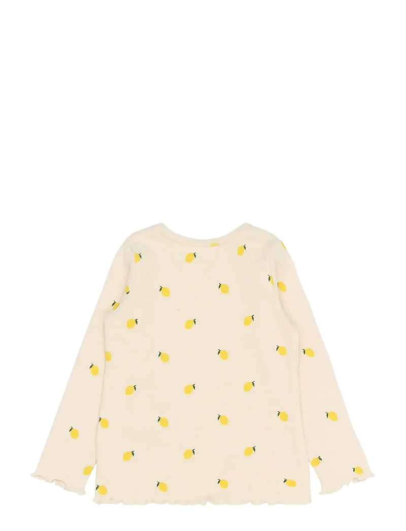 The New - TNSTSmilla L_S Rib Tee - langærmede t-shirts - gardenia aop - 2