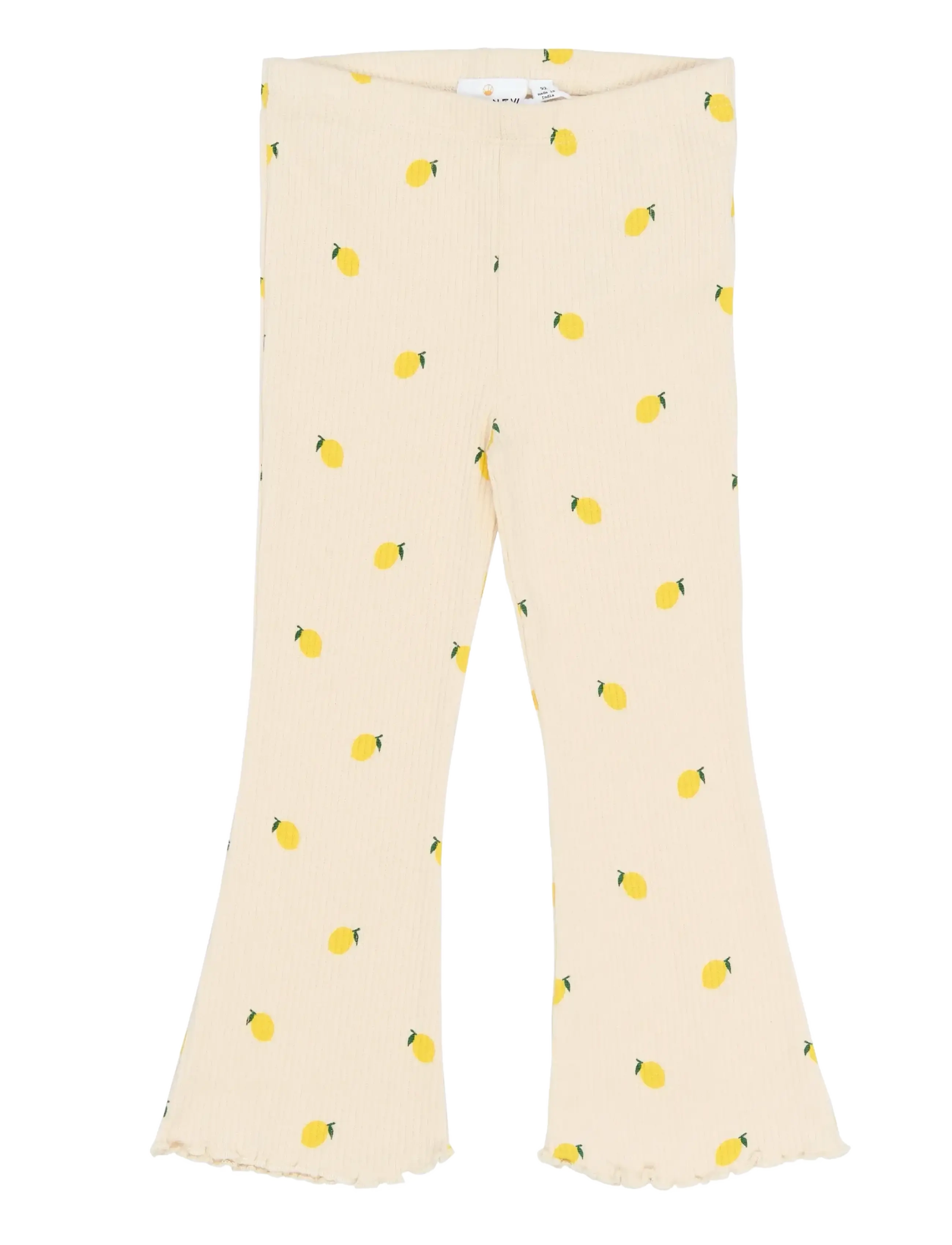 The New Tnstsmilla Flared Rib Pants, Børn, Flared Ribbede Bukser, Cream, Str: 104