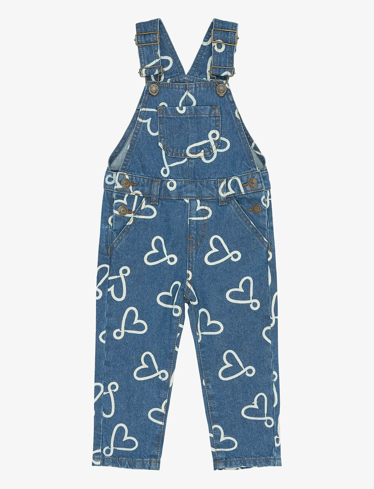 The New - TNSTShea Denim Dungarees - overalls - medium blue denim aop - 1