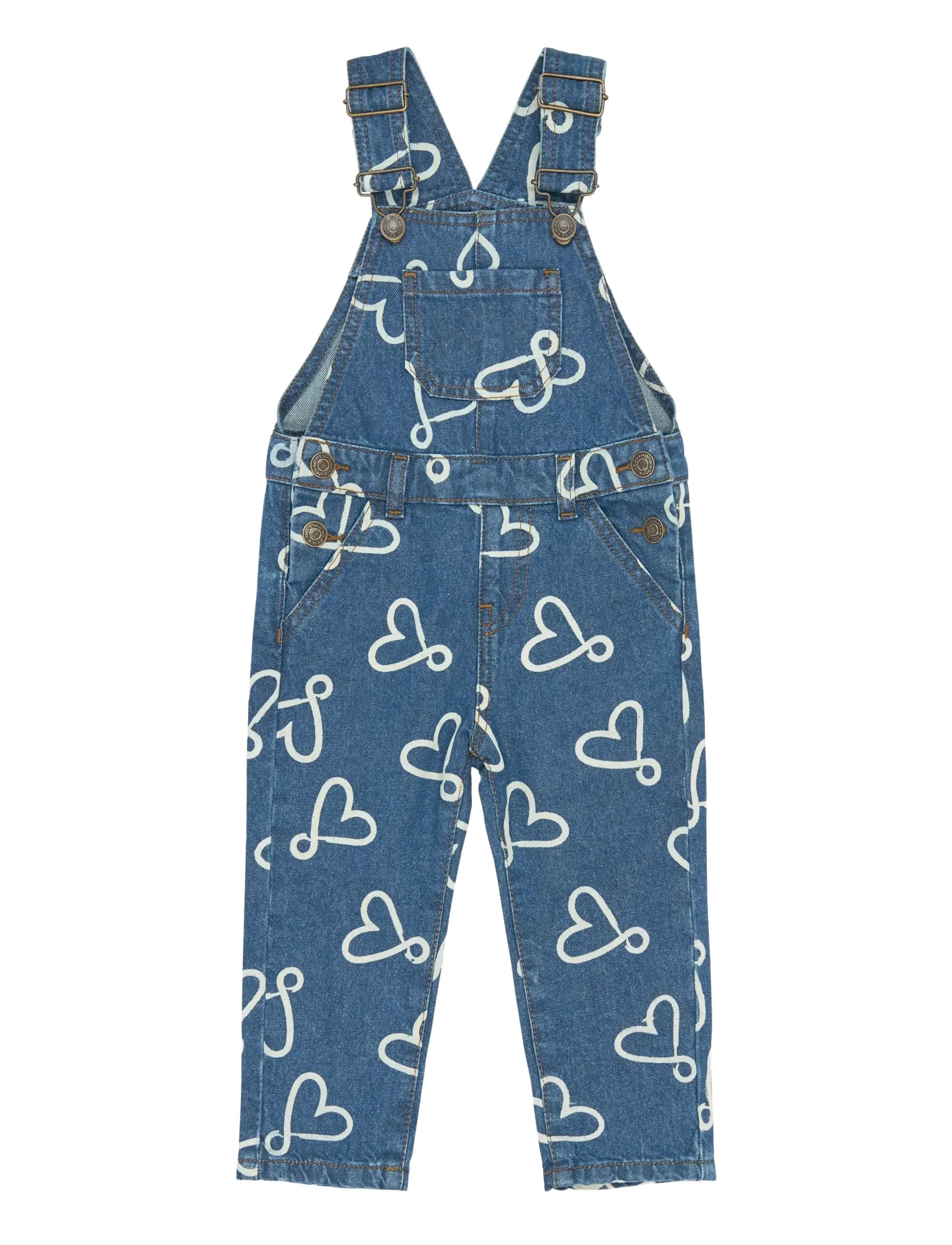 The New TNSTShea Denim Dungarees - Tunked - MEDIUM BLUE DENIM AOP / blue