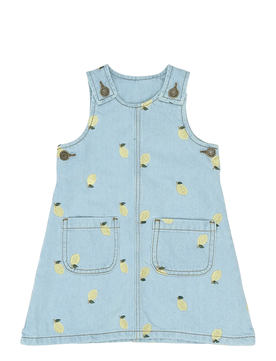 The New - TNSTSaja S_L Denim Dress - teksakleit - light blue denim emb - 1