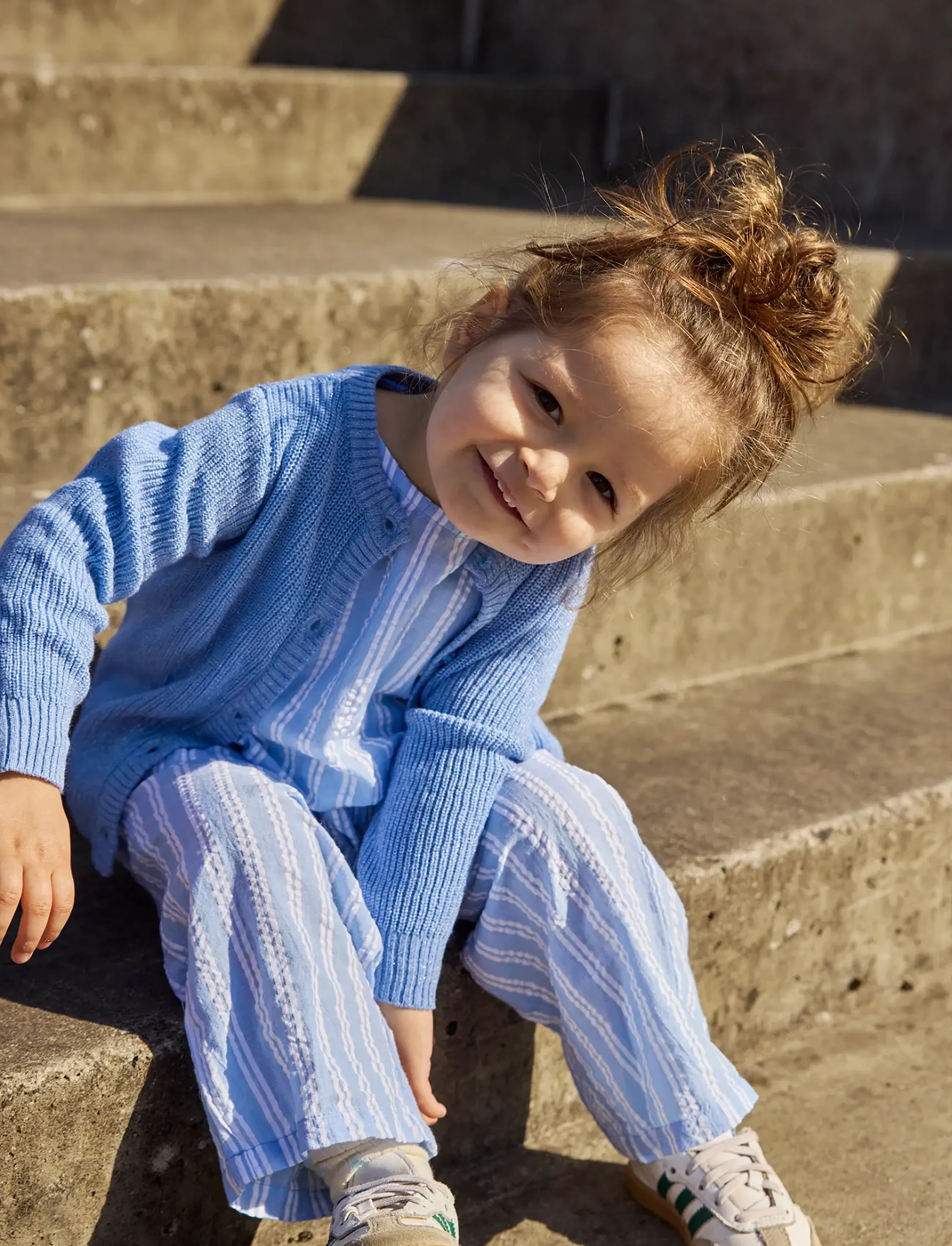 The New Tnstsolei Glitter Knit Cardigan, 92, Knitwear, Blau - Cardigans, Kinder