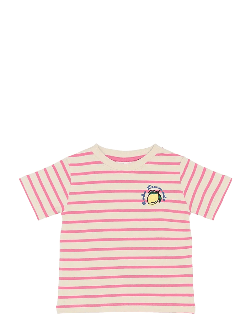 The New - TNSTSannah OS S_S Tee - kortærmede t-shirts - carmine rose striped - 1