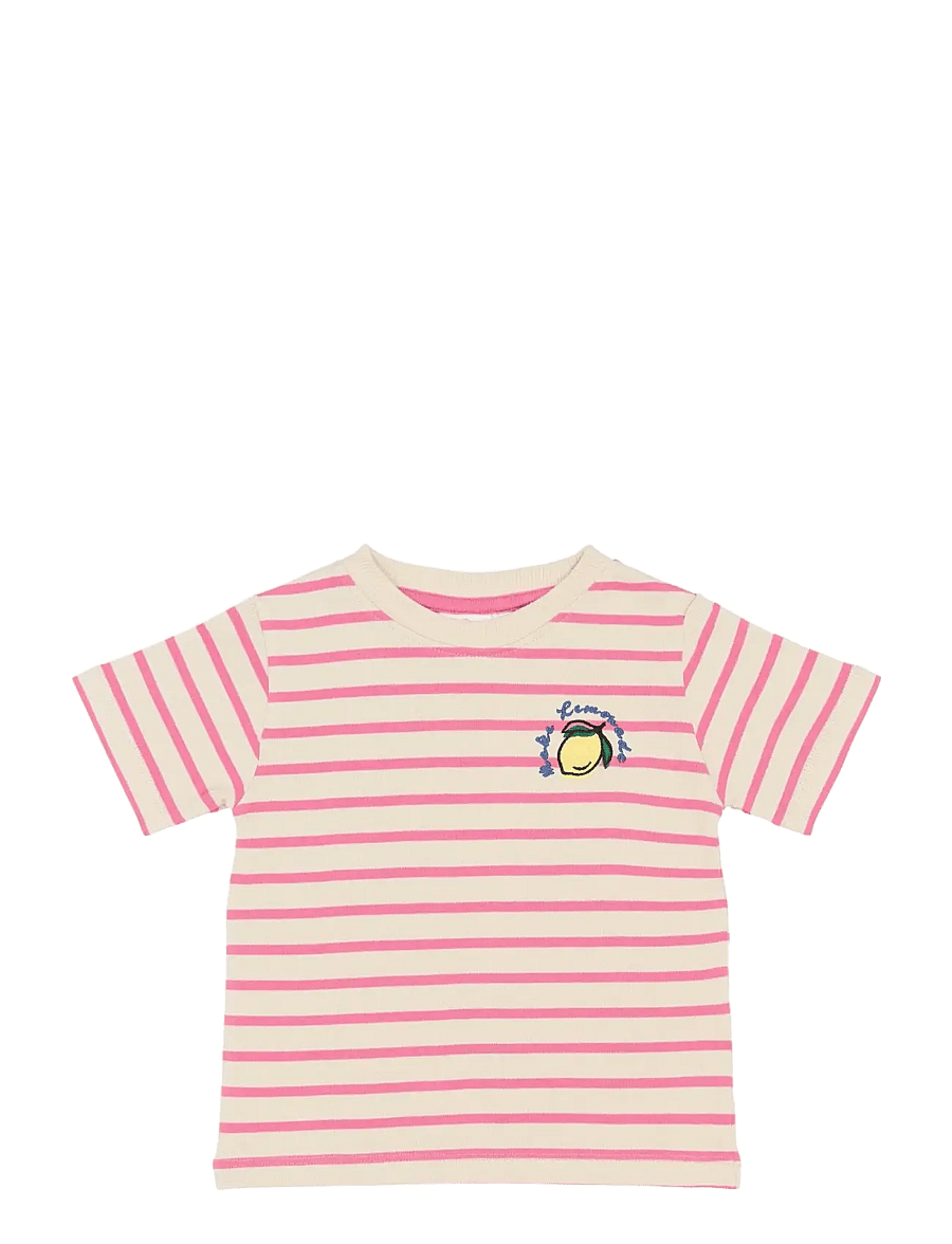 The New - TNSTSannah OS S_S Tee - kortärmade t-shirts - carmine rose striped - 1