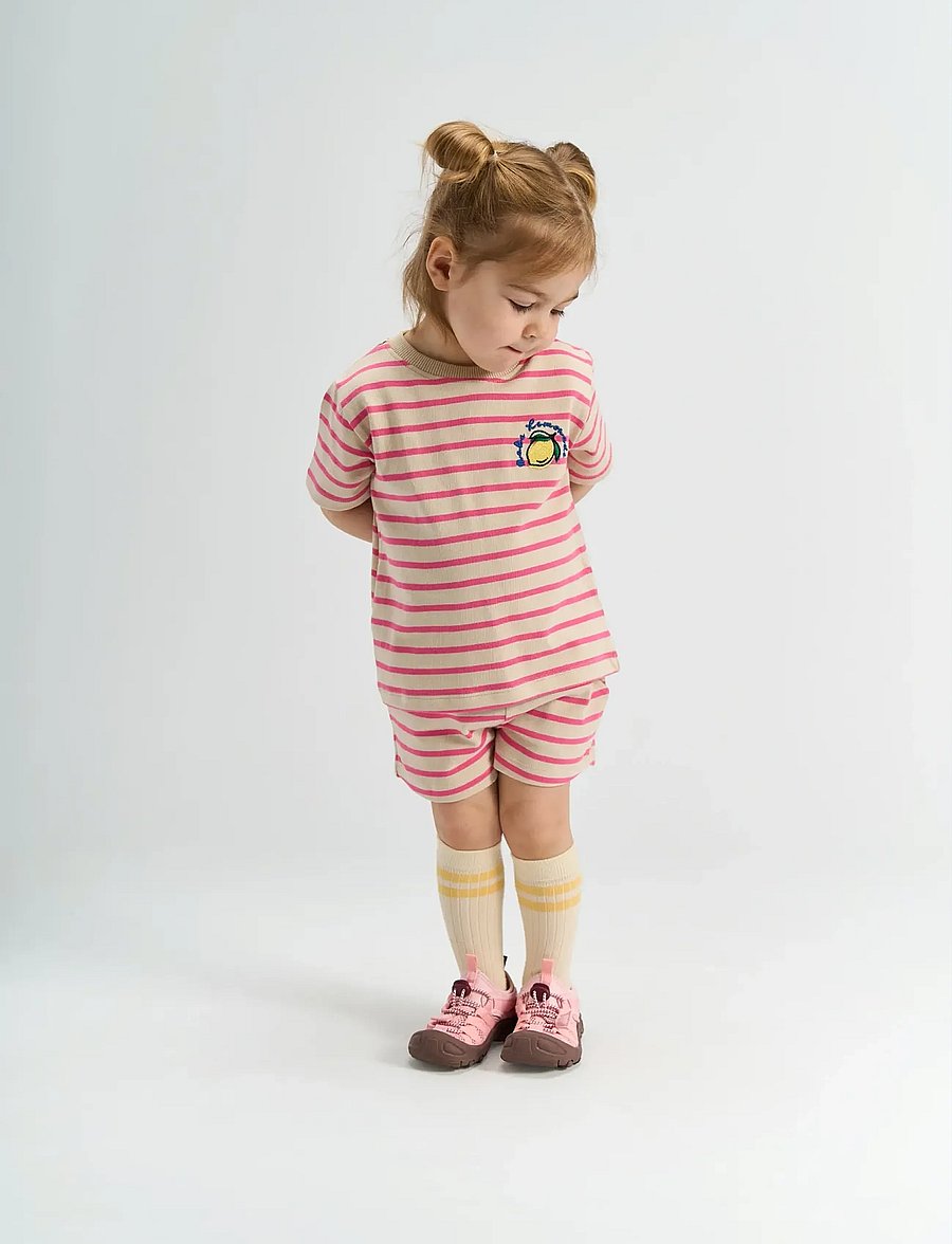 The New - TNSTSannah OS S_S Tee - kortärmade t-shirts - carmine rose striped - 0