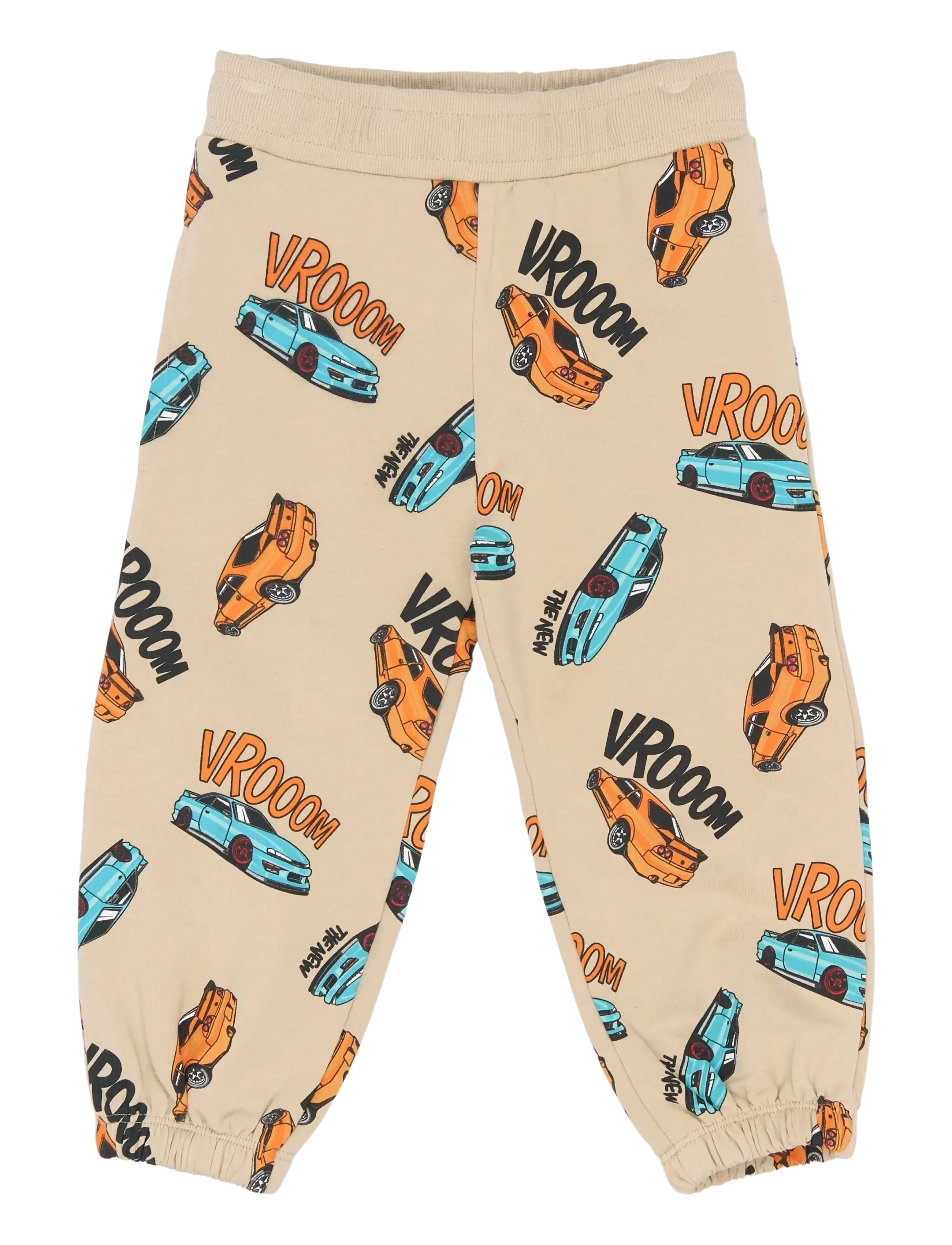 The New Tnstsullivan Sweatpants, Børn, Bil Print Sweatpants, Beige, Str: 104