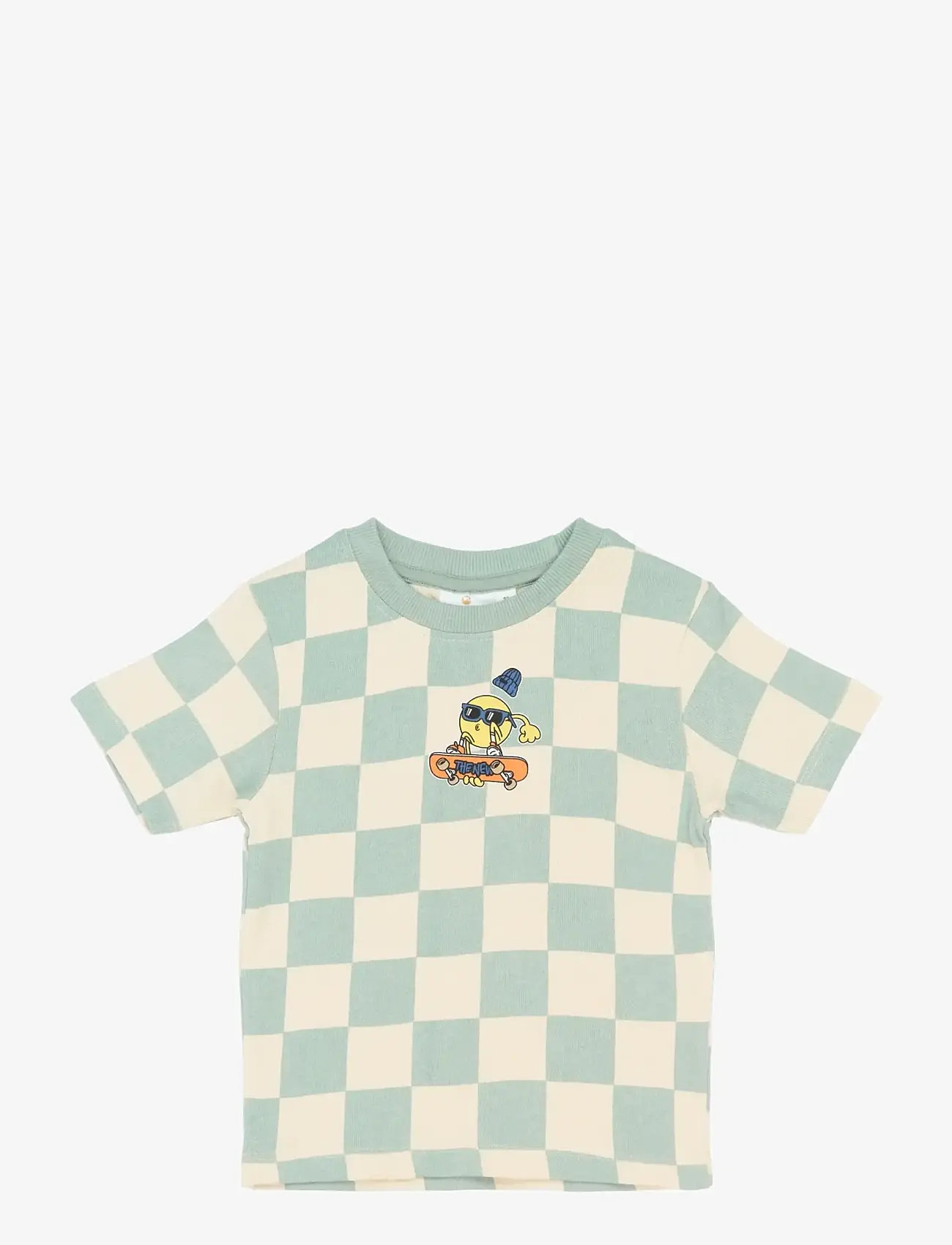 The New - TNSTSebastian OS S_S Tee - kortærmede t-shirts - aqua gray aop - 1
