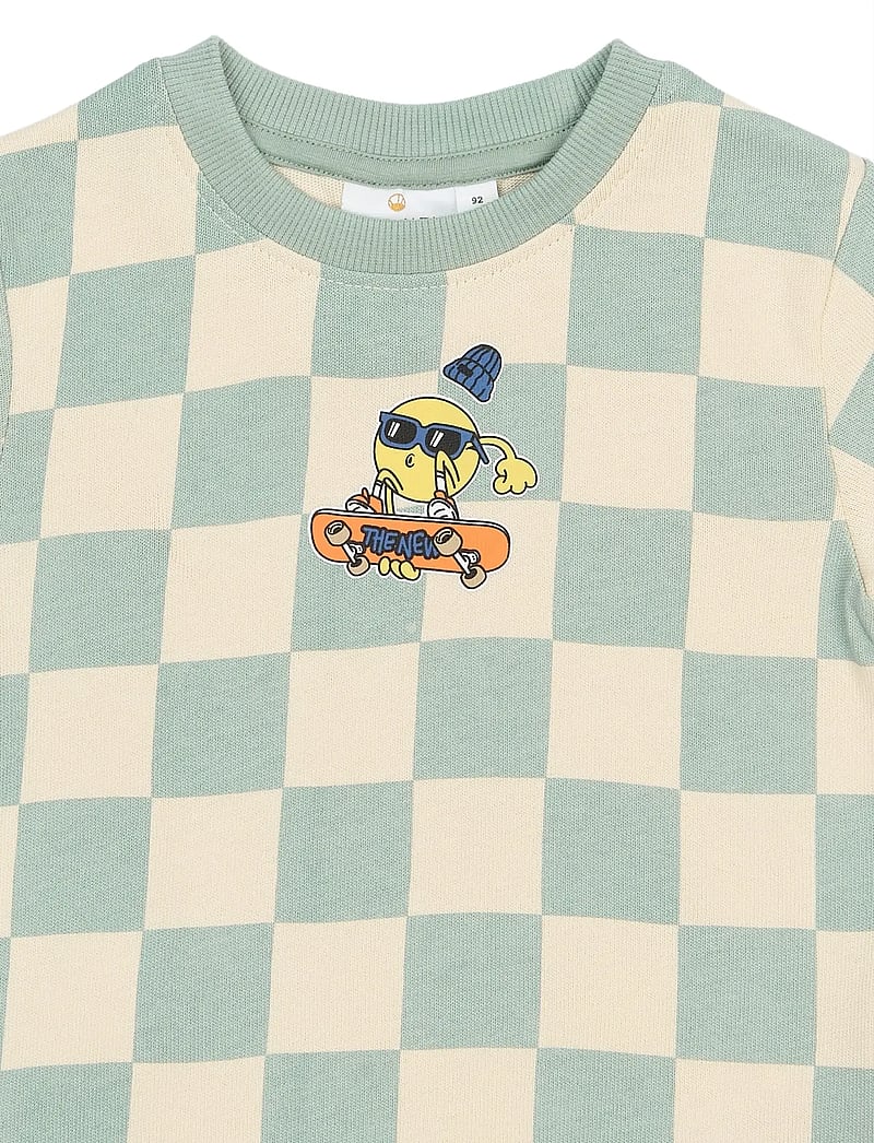 The New - TNSTSebastian OS S_S Tee - kortærmede t-shirts - aqua gray aop - 4