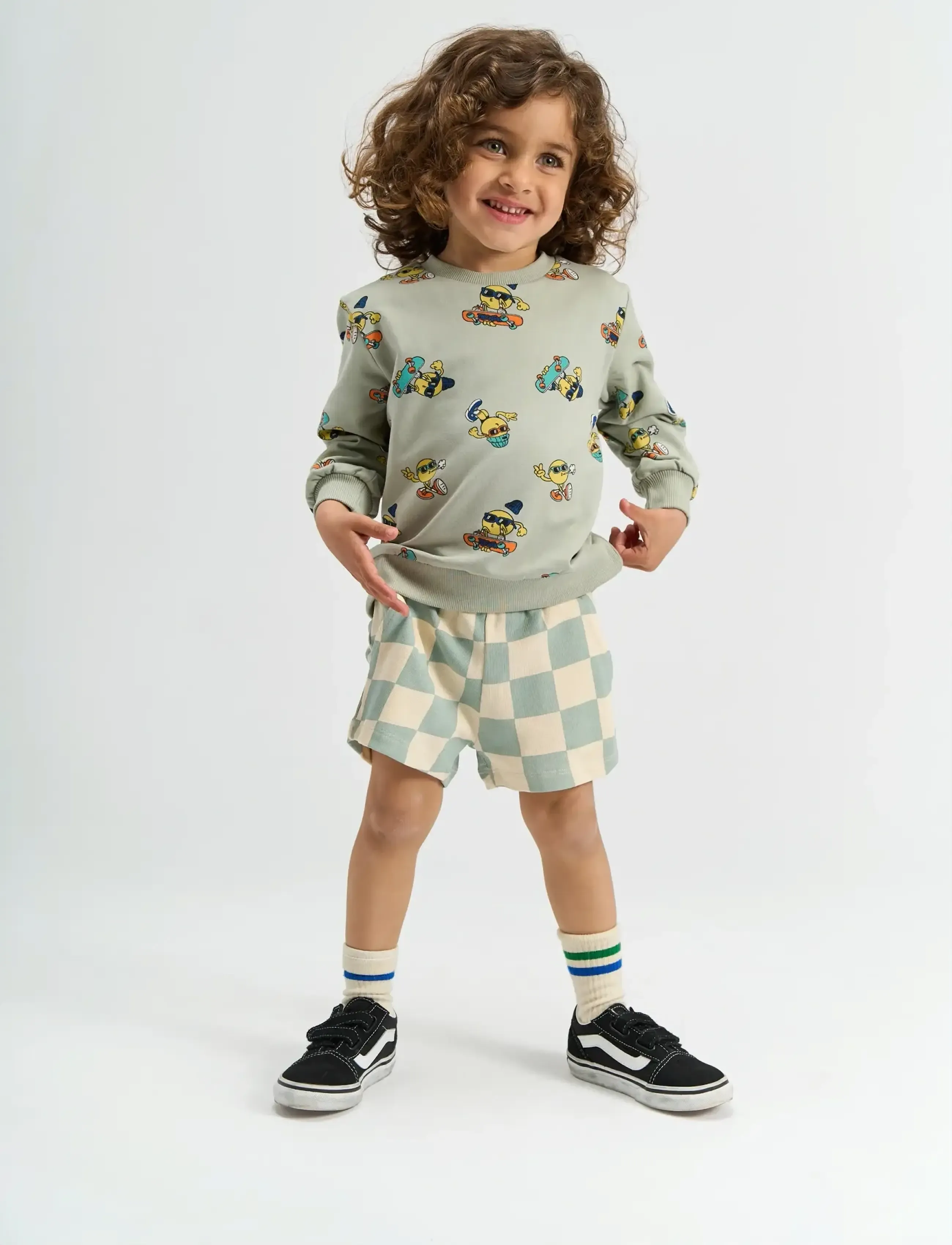 The New TNSTSebastian Shorts - Shorts - AQUA GRAY AOP / green