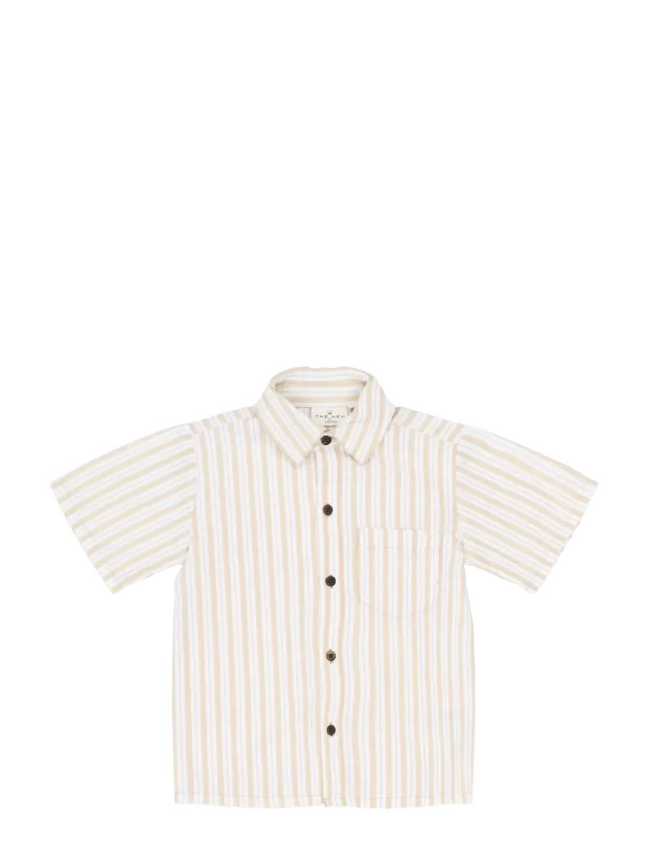 The New TNSTSmitty S_S Shirt - Riided - HUMUS STRIPED / beige