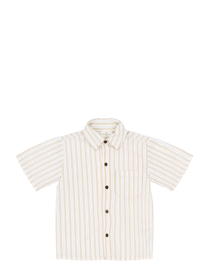 The New - TNSTSmitty S_S Shirt - kortærmede skjorter - humus striped - 1