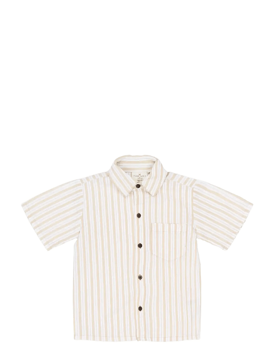 The New - TNSTSmitty S_S Shirt - lühikeste varrukatega särgid - humus striped - 1