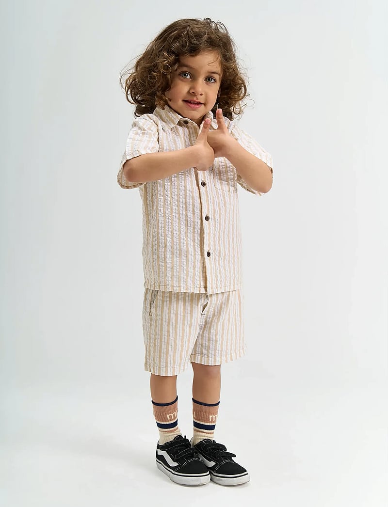 The New - TNSTSmitty S_S Shirt - kortærmede skjorter - humus striped - 0
