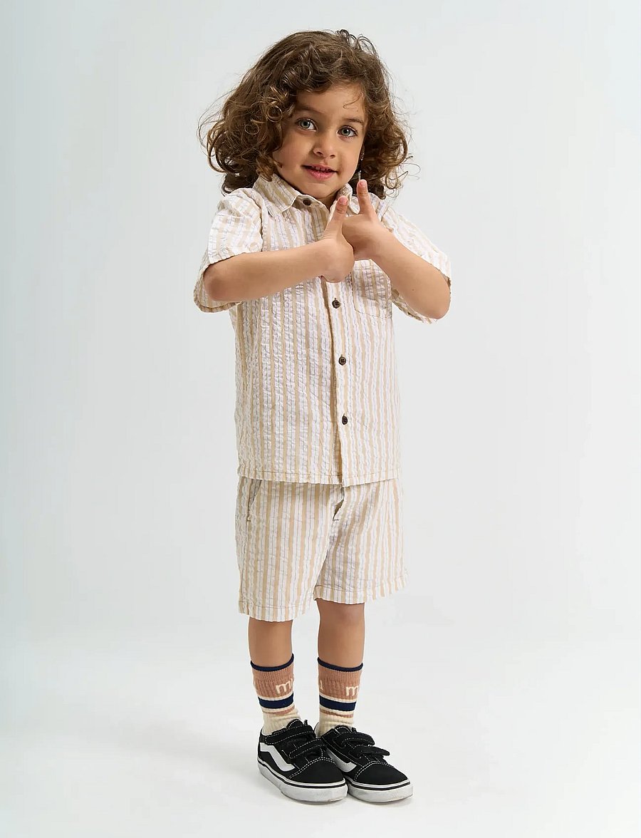 The New - TNSTSmitty S_S Shirt - lühikeste varrukatega särgid - humus striped - 0