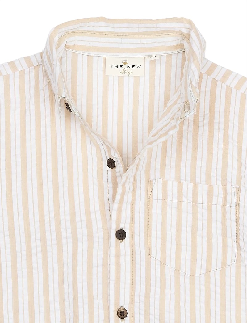 The New - TNSTSmitty S_S Shirt - kortærmede skjorter - humus striped - 4