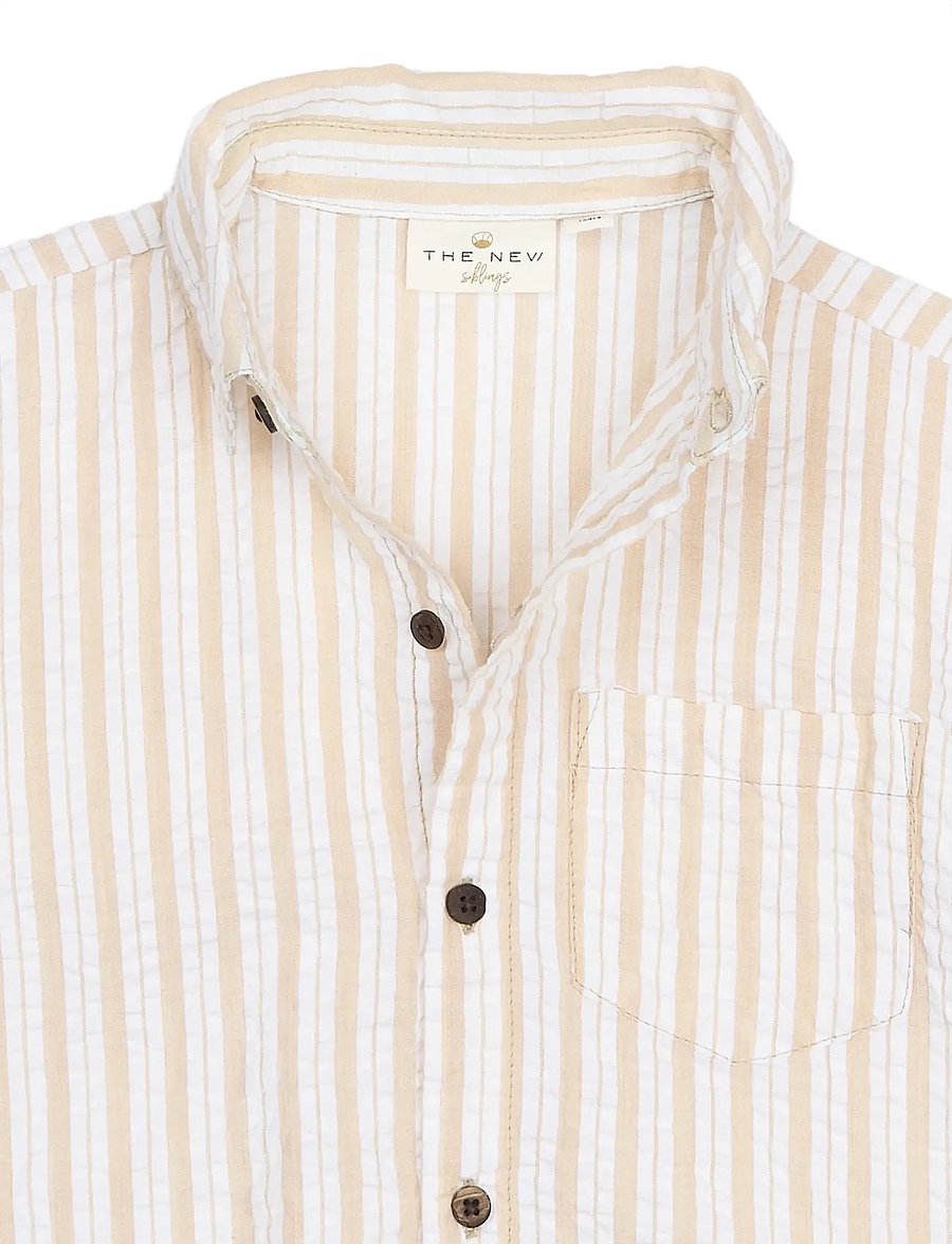 The New - TNSTSmitty S_S Shirt - lühikeste varrukatega särgid - humus striped - 4