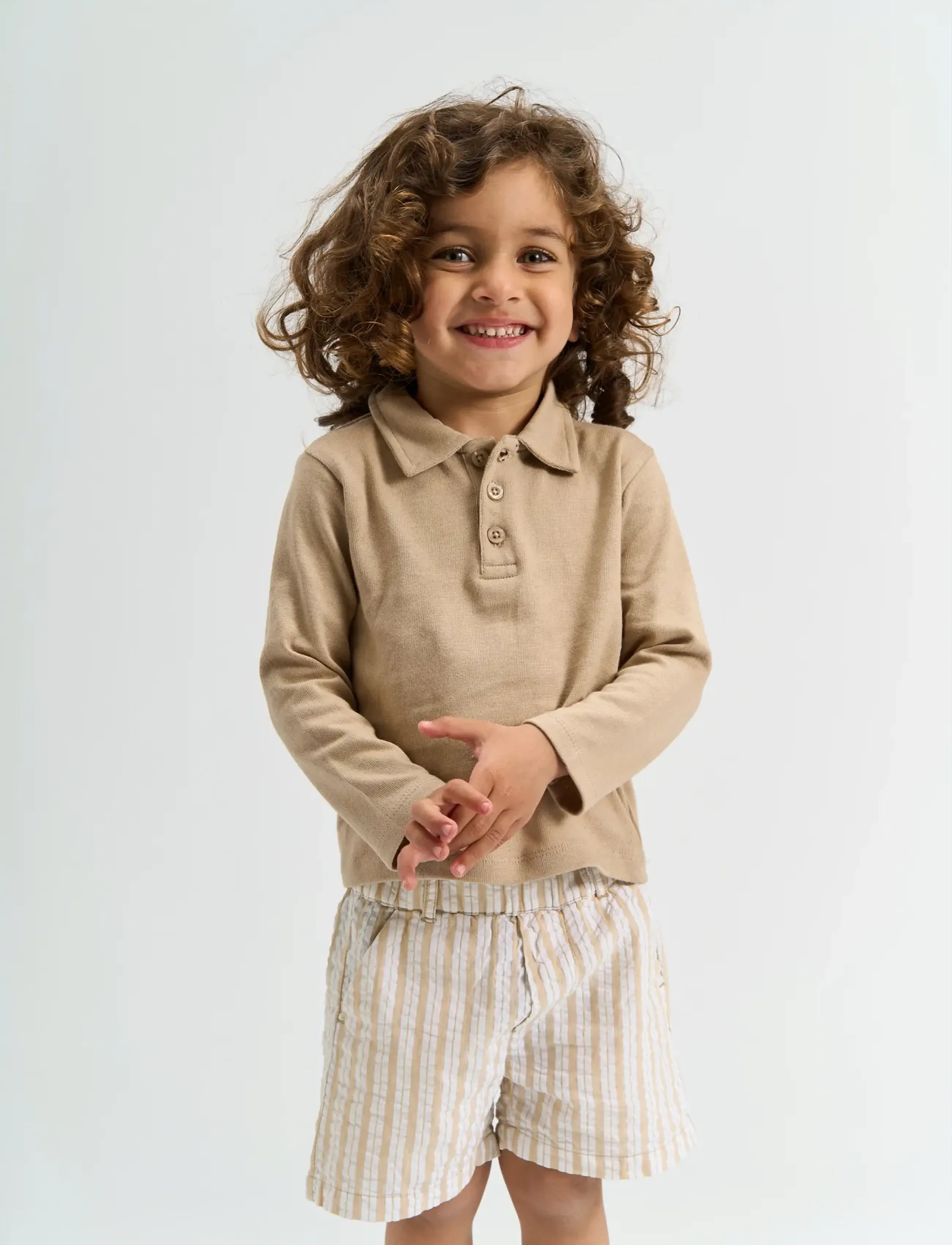 The New TNSTSmitty Shorts - Underdele - HUMUS STRIPED / beige