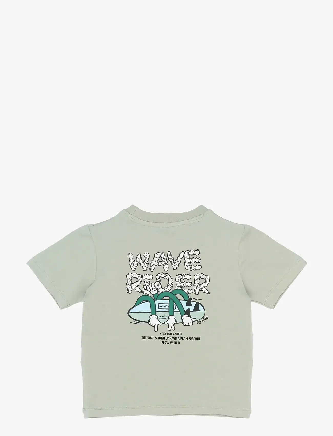 The New - TNSTSigurd S_S Tee - kortærmede t-shirts - aqua gray - 2