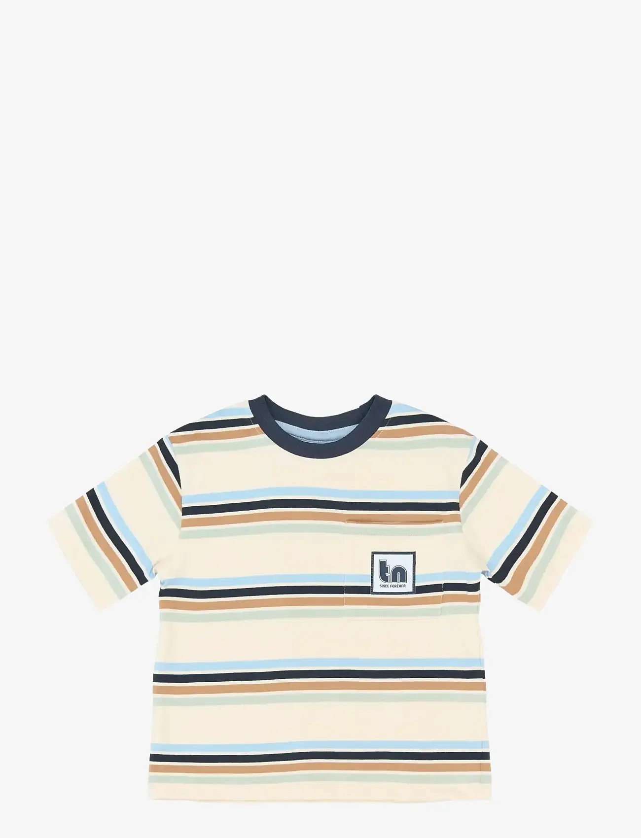 The New - TNSTStuart OS S_S Tee - kortærmede t-shirts - gardenia striped - 1