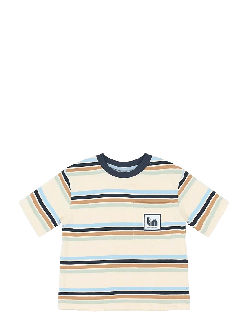 The New - TNSTStuart OS S_S Tee - kortærmede t-shirts - gardenia striped - 1