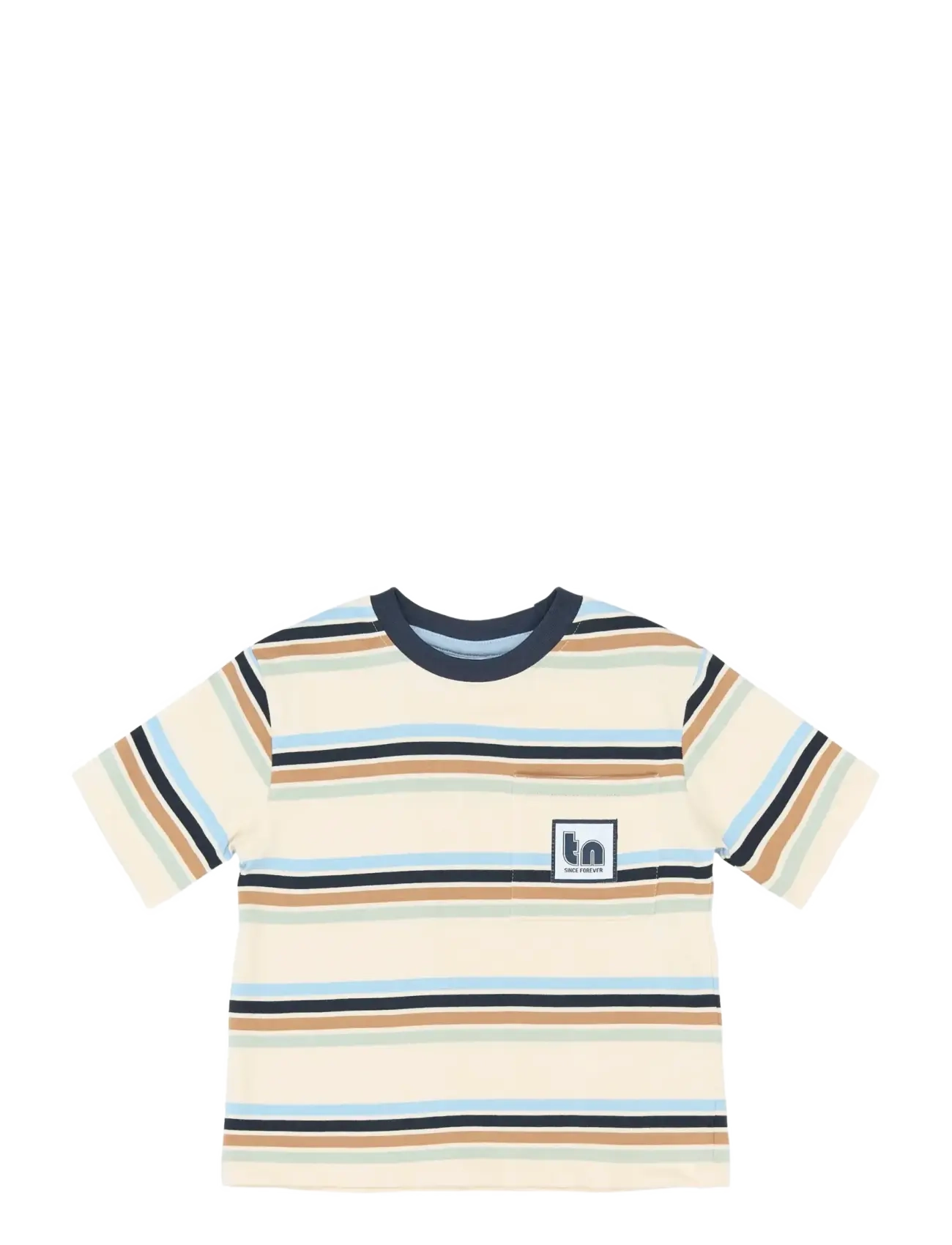The New - TNSTStuart OS S_S Tee - kortärmade t-shirts - gardenia striped - 1