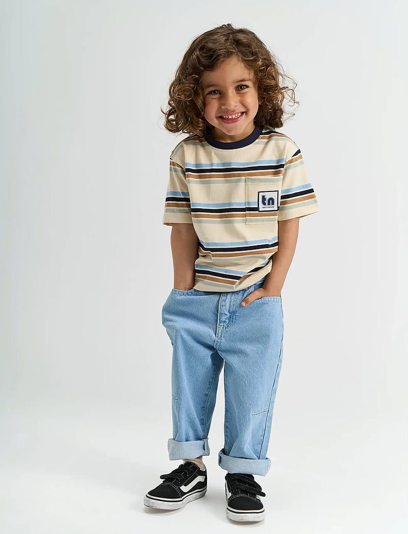 The New - TNSTStuart OS S_S Tee - kortærmede t-shirts - gardenia striped - 0