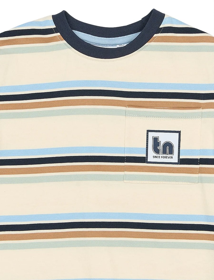 The New - TNSTStuart OS S_S Tee - kortärmade t-shirts - gardenia striped - 3
