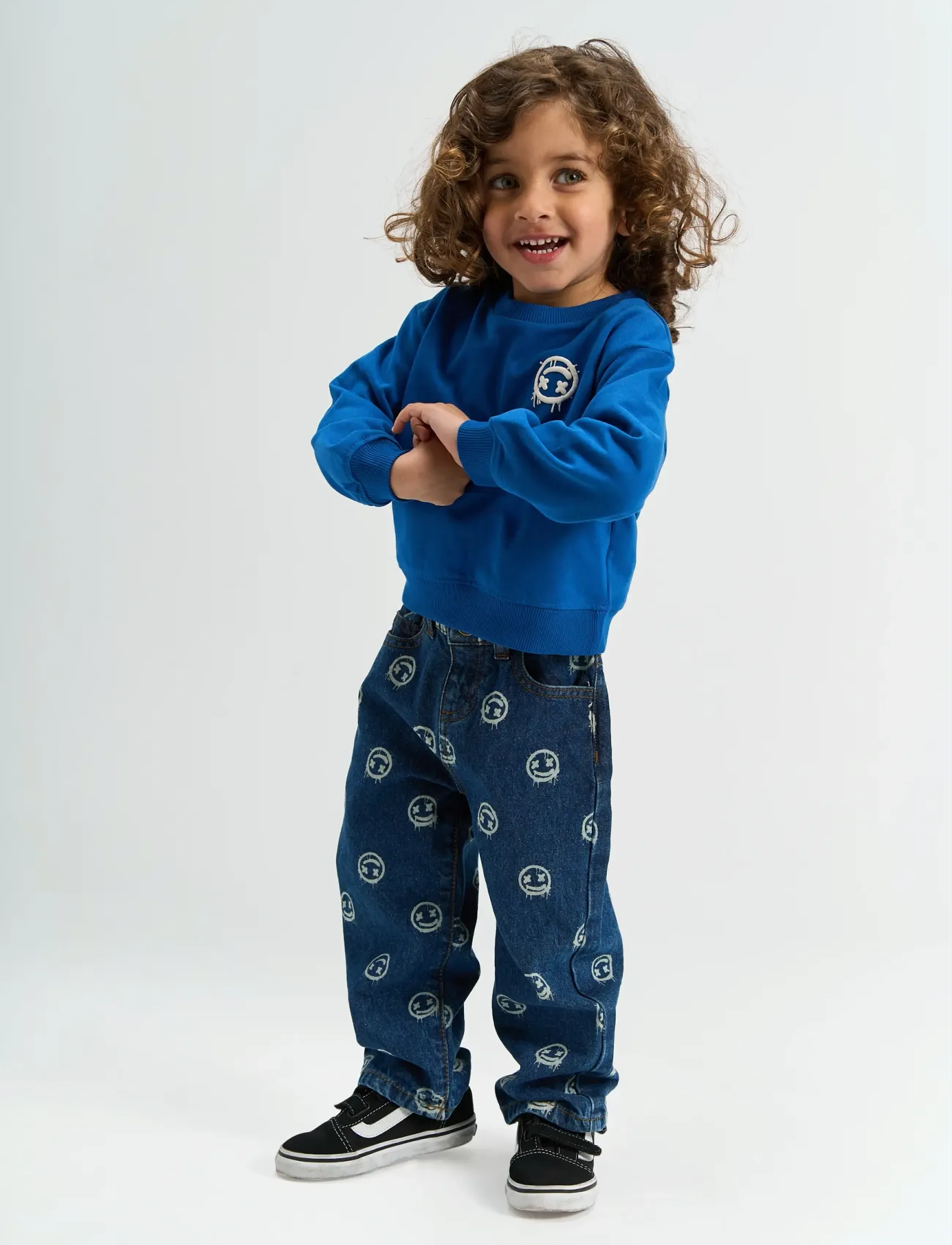 The New TNSTSpero Baggy Fit Jeans - Underdele - MEDIUM BLUE DENIM AOP / blue