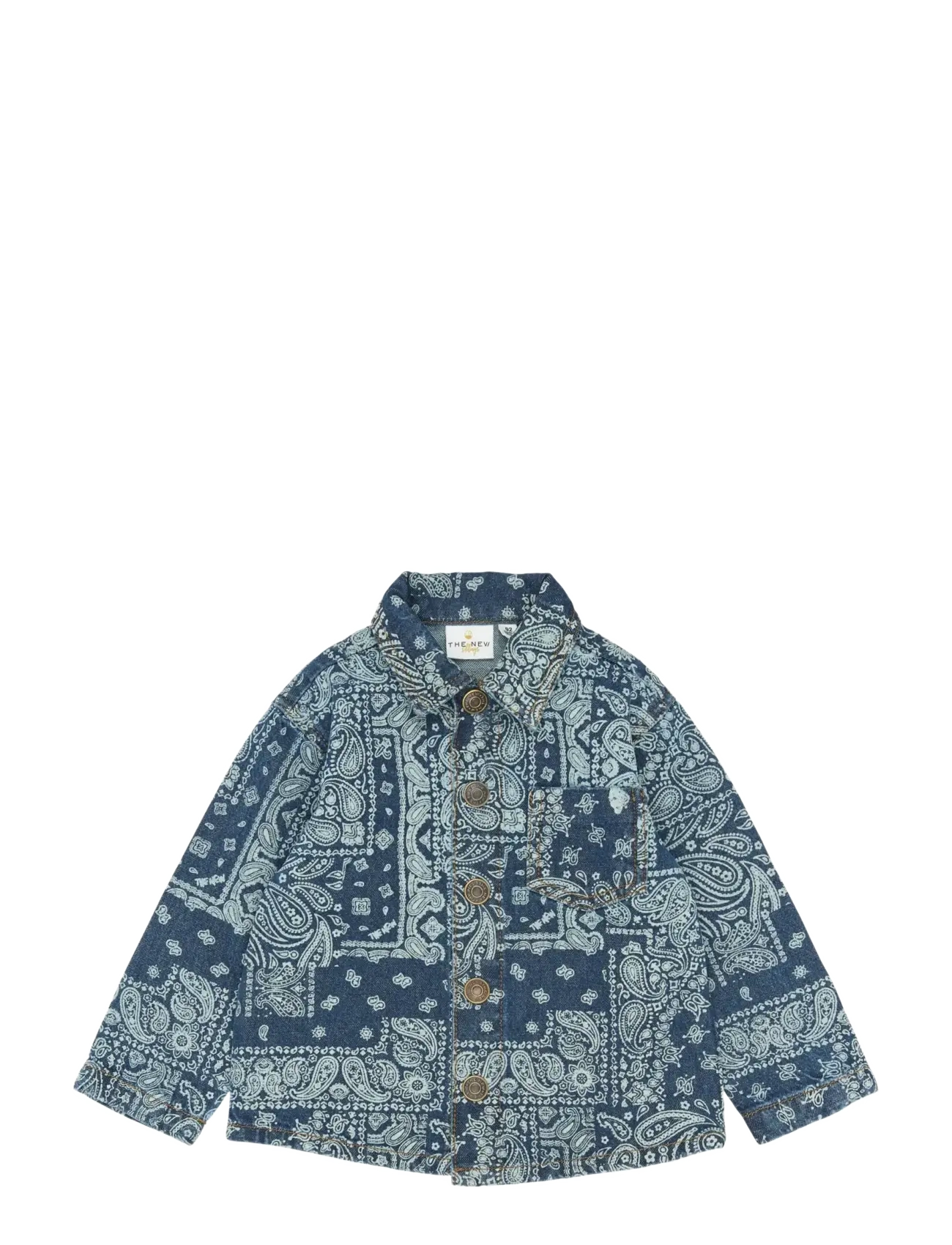 The New TNSTStory OS Denim Overshirt - Denim jackets - MEDIUM BLUE DENIM AOP / blue