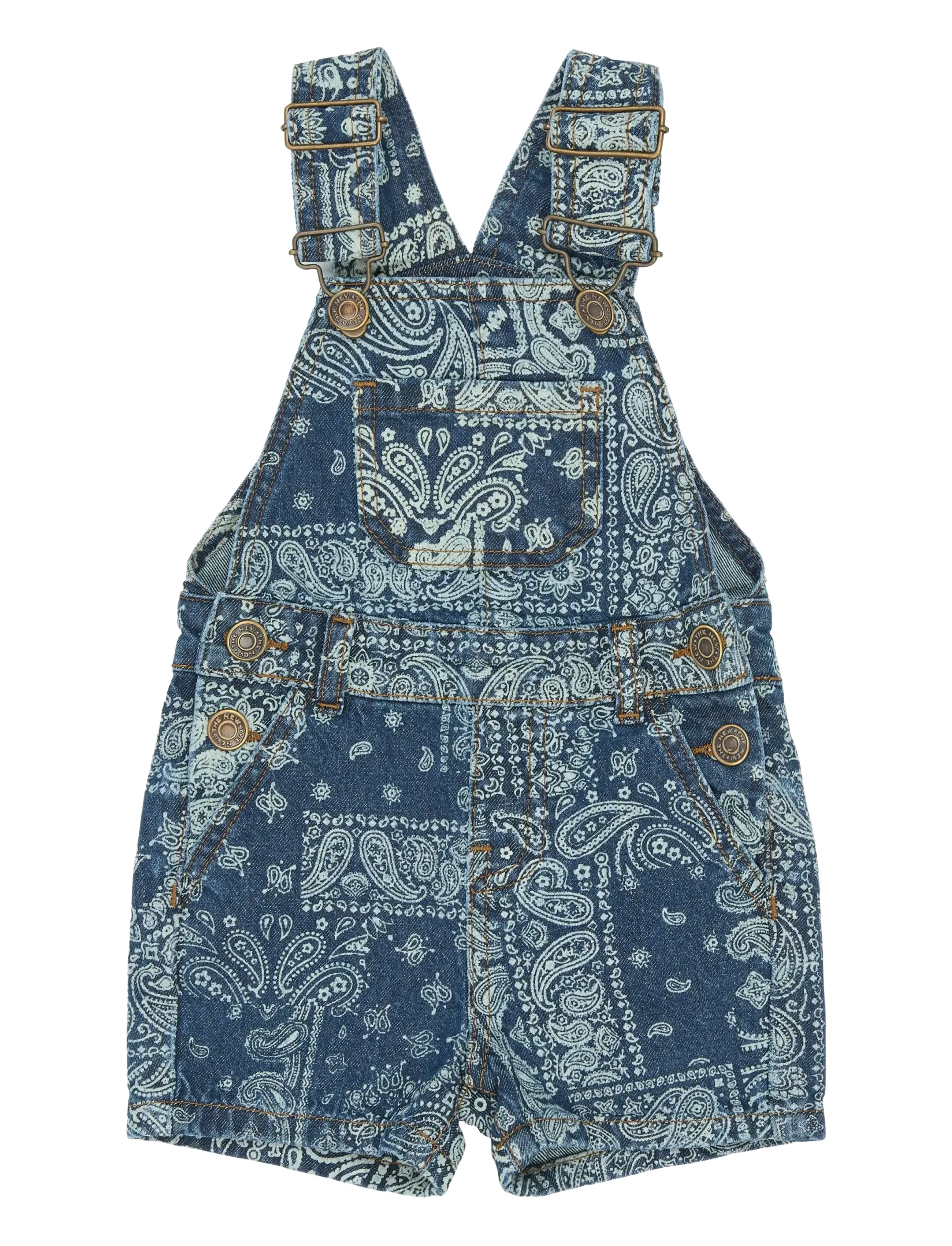 The New TNSTStory Short Denim Dungarees - Tunked - MEDIUM BLUE DENIM AOP / blue