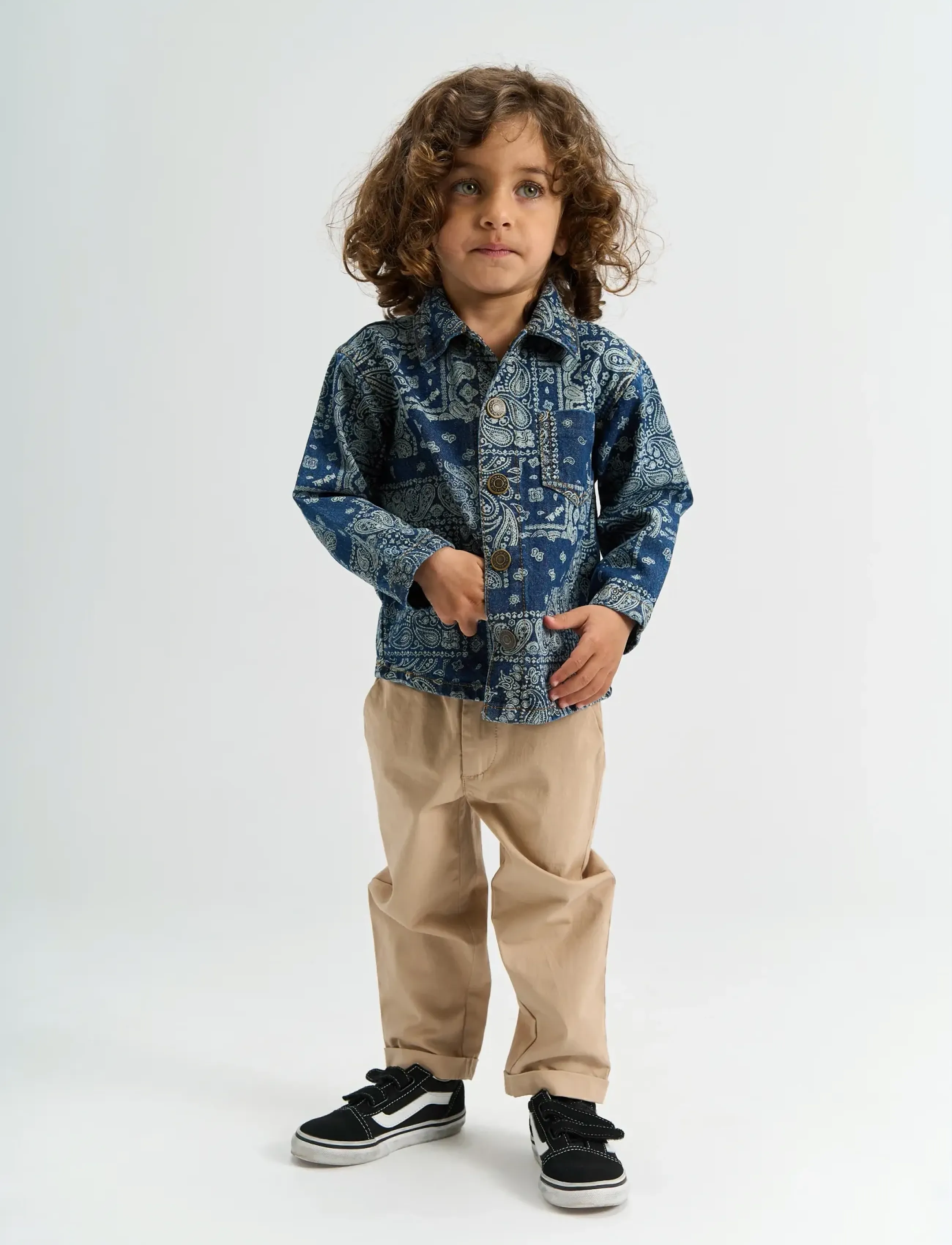 The New Tnstkris Chinos, Børn, Opsmøgede Chinos, Beige, Str: 92