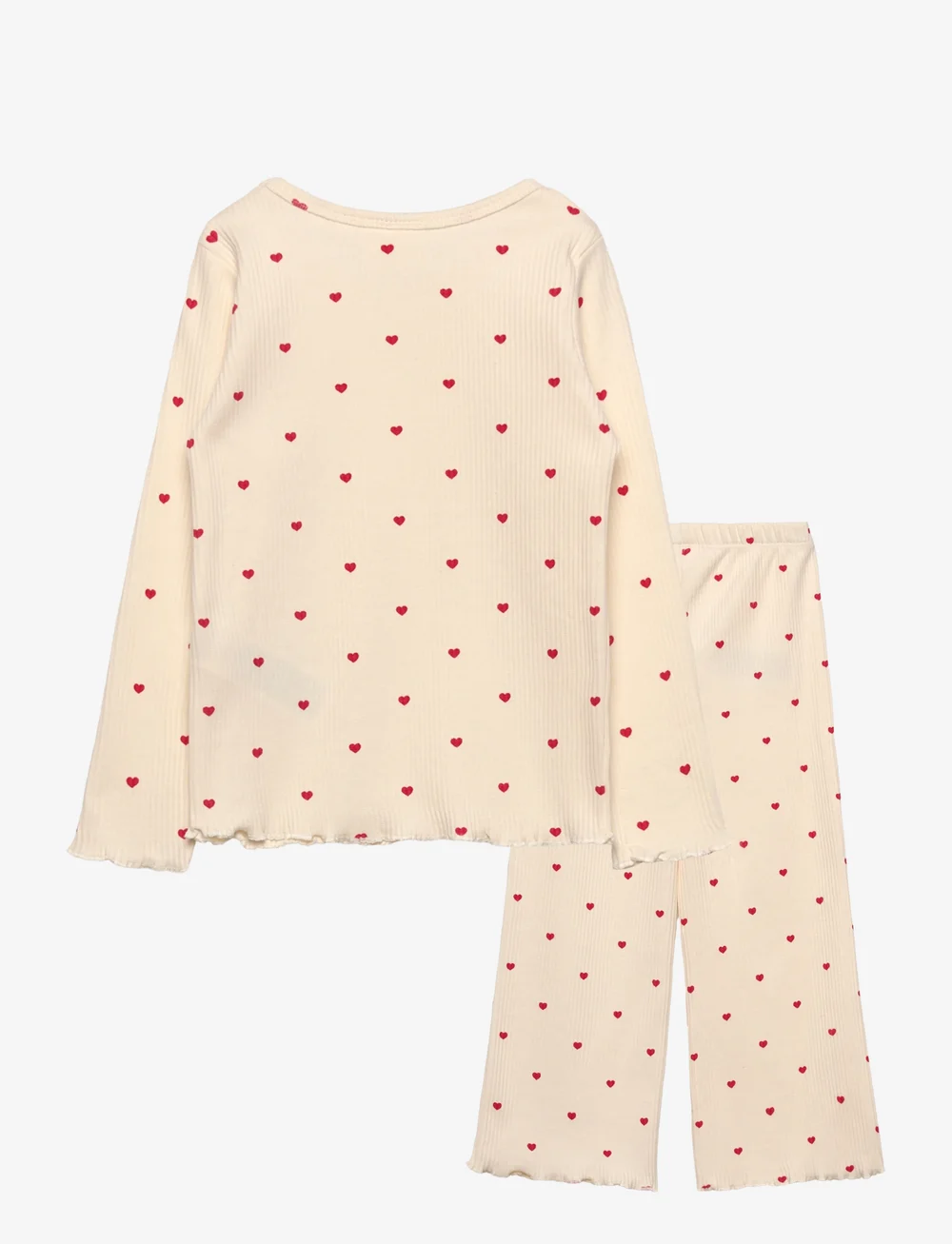 The New - TNSTHoliday Heart Rib Night Set - sets - gardenia aop - 1