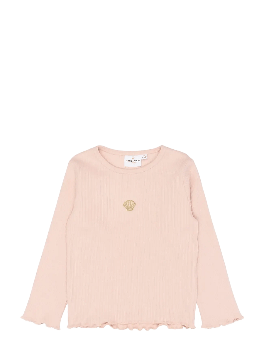 The New - TNSTTianna L_S Rib Tee - pikkade varrukatega t-särgid - peach whip - 1
