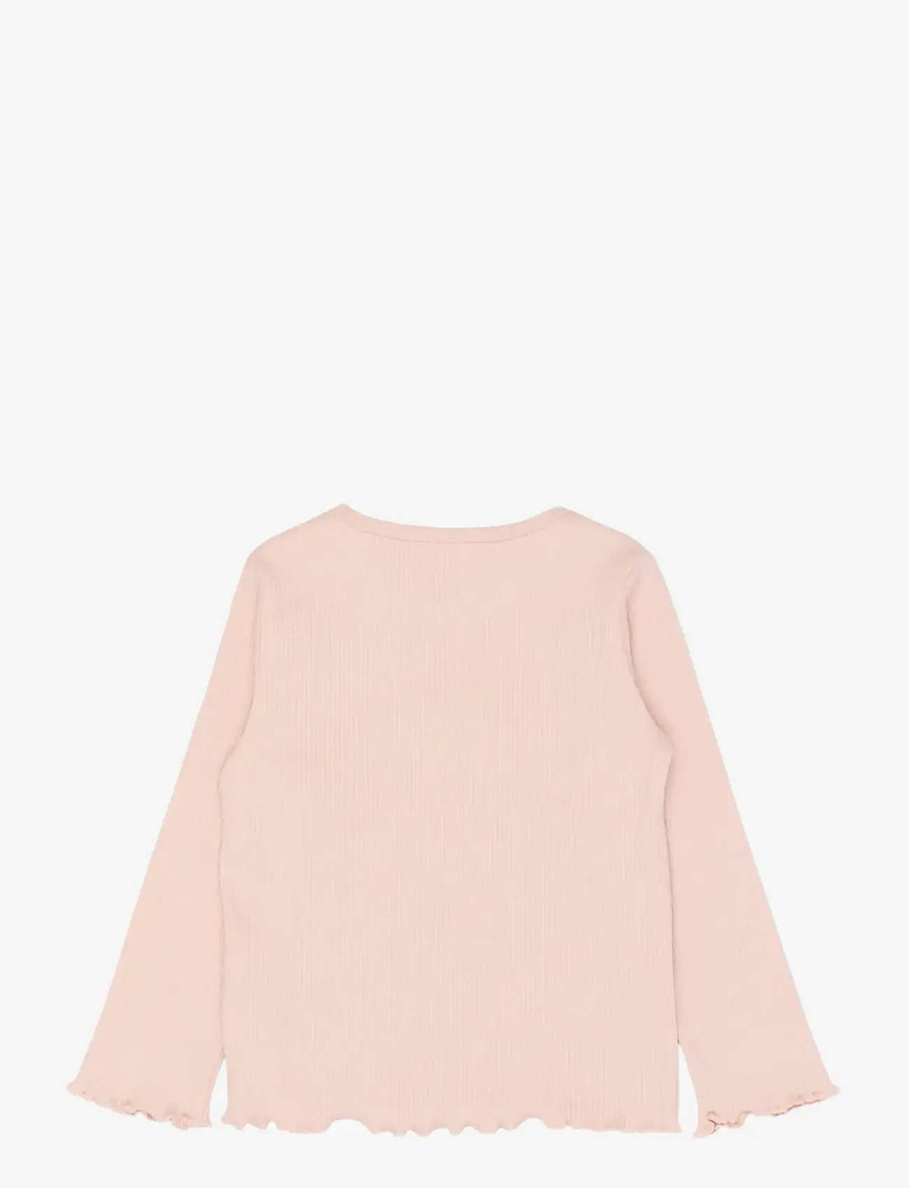 The New - TNSTTianna L_S Rib Tee - langærmede t-shirts - peach whip - 2