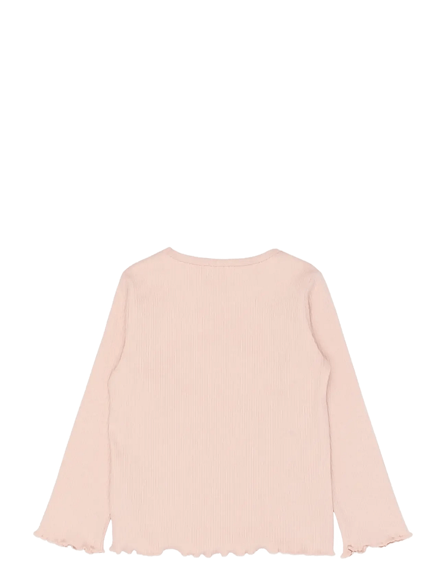 The New - TNSTTianna L_S Rib Tee - pikkade varrukatega t-särgid - peach whip - 2