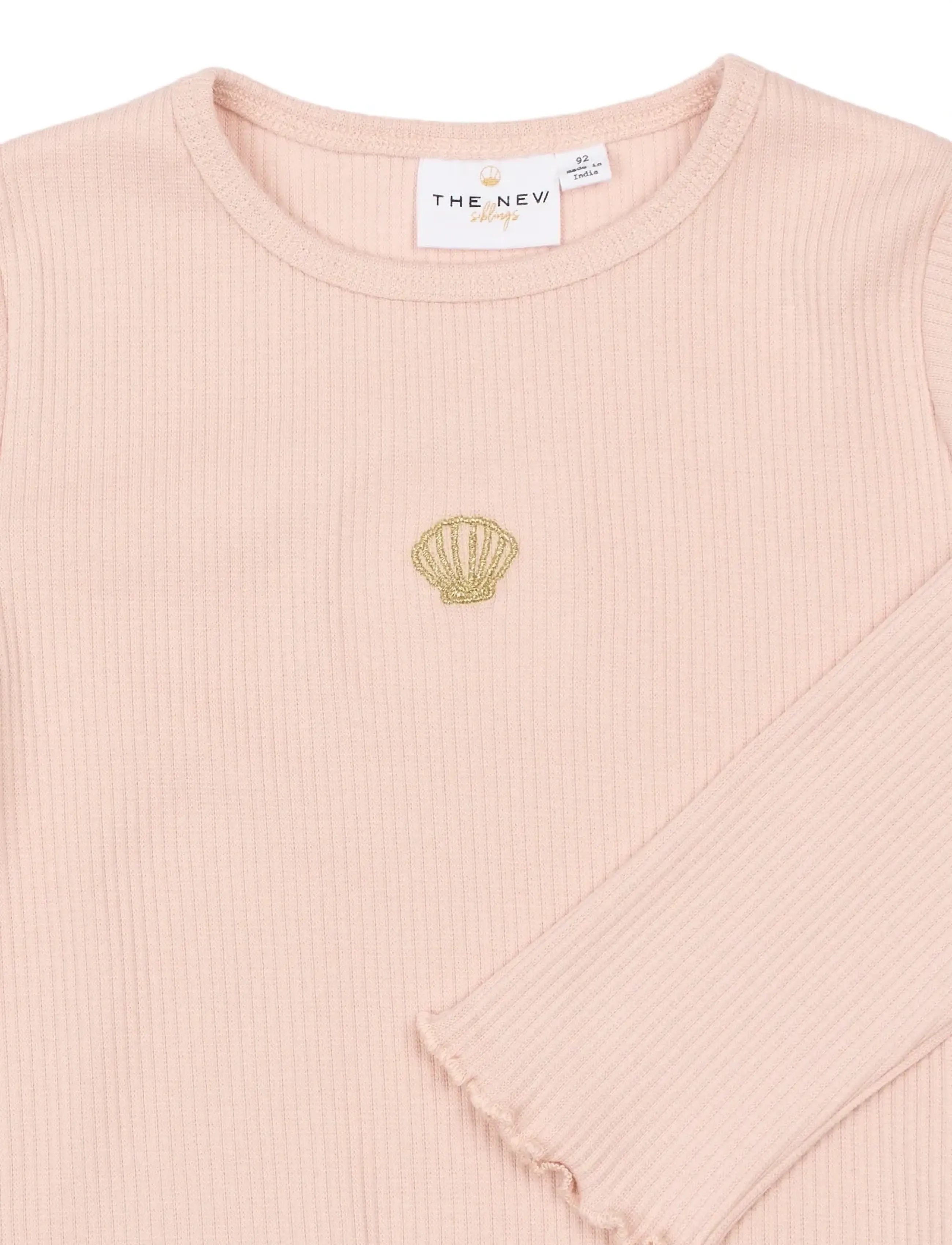 The New - TNSTTianna L_S Rib Tee - pikkade varrukatega t-särgid - peach whip - 4