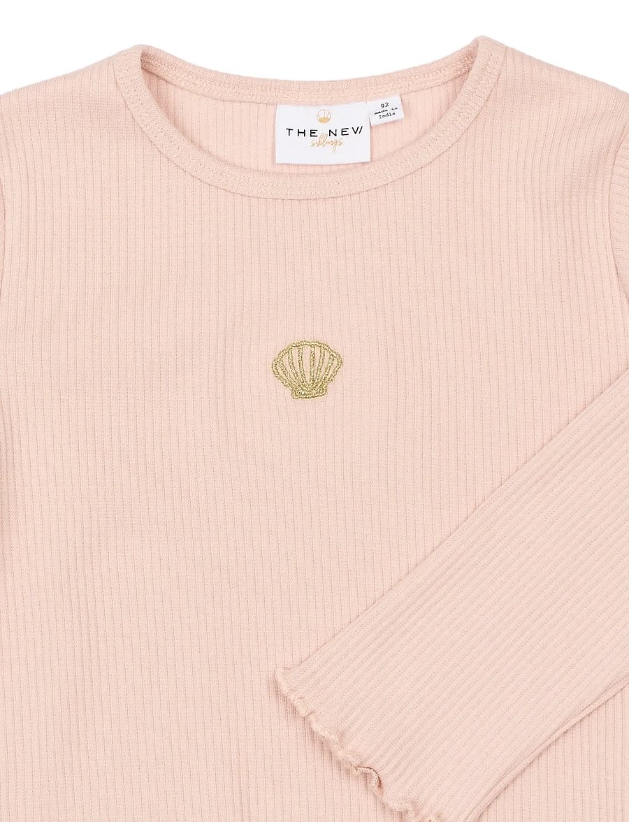 The New - TNSTTianna L_S Rib Tee - pikkade varrukatega t-särgid - peach whip - 4