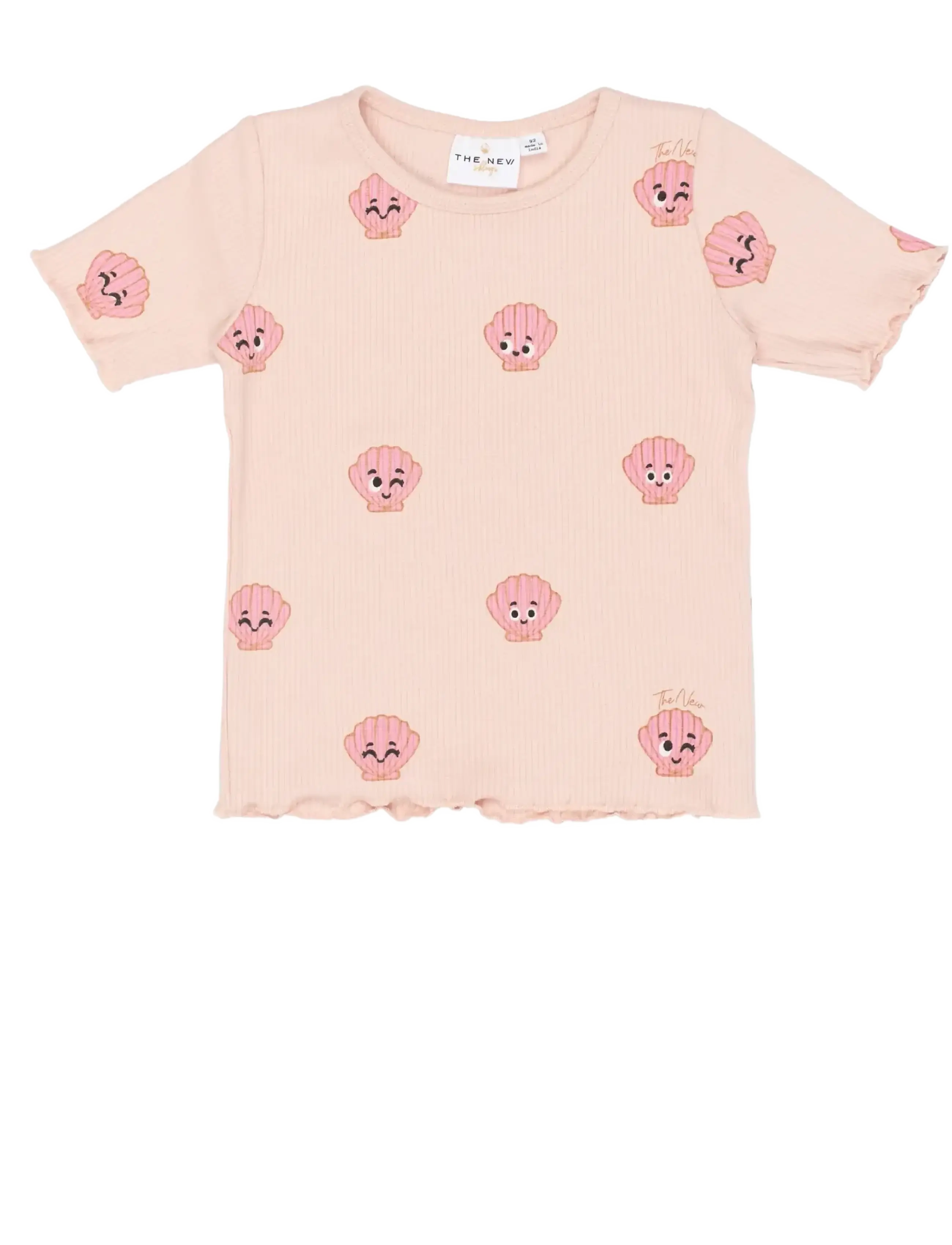 THE NEW Tnsttinker S_S Rib Tee Pink - 80 - Kinder
