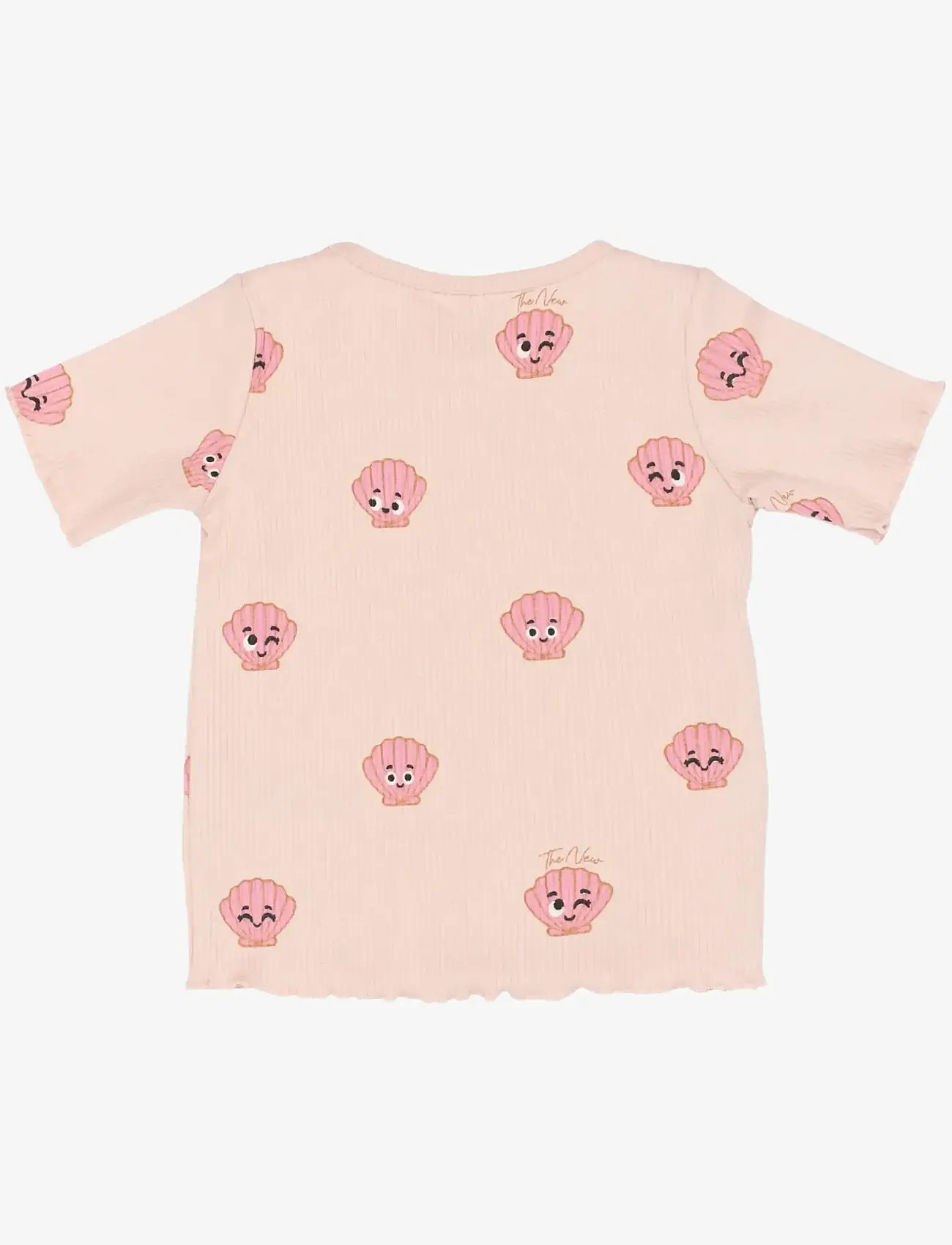 The New - TNSTTinker S_S Rib Tee - kortærmede t-shirts - peach whip aop - 2