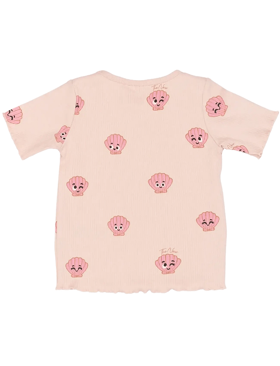 The New - TNSTTinker S_S Rib Tee - stutterma bolir - peach whip aop - 2