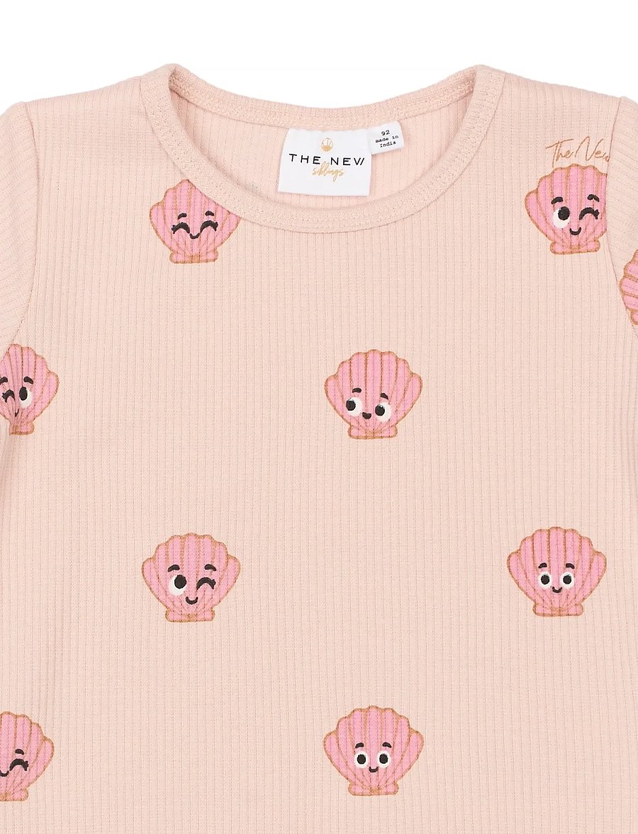 The New - TNSTTinker S_S Rib Tee - stutterma bolir - peach whip aop - 4