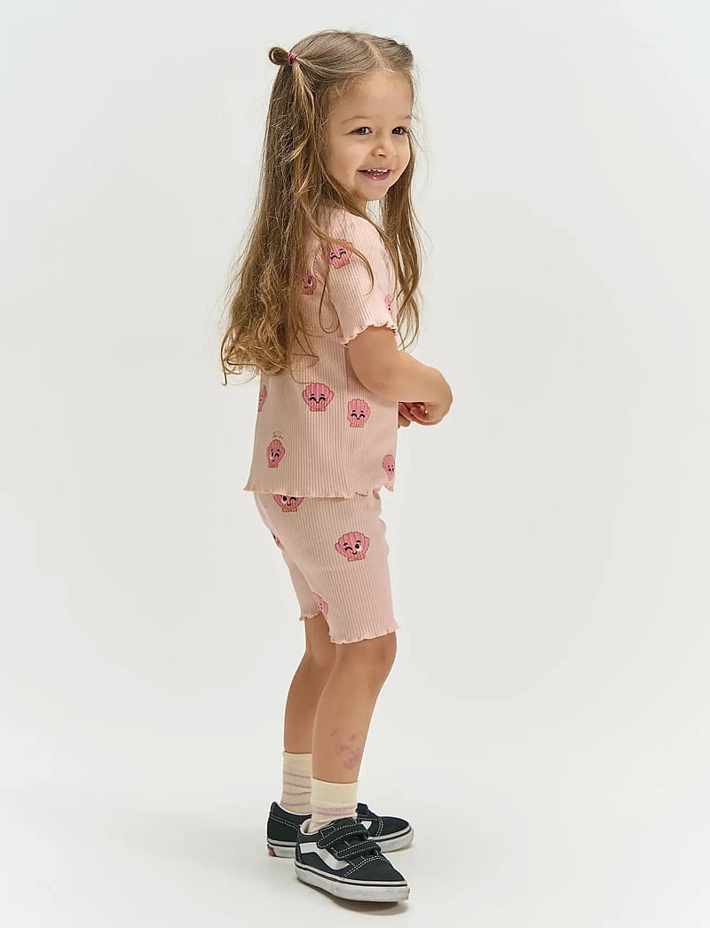 The New - TNSTTinker Tight Rib Shorts - casual shorts - peach whip aop - 3