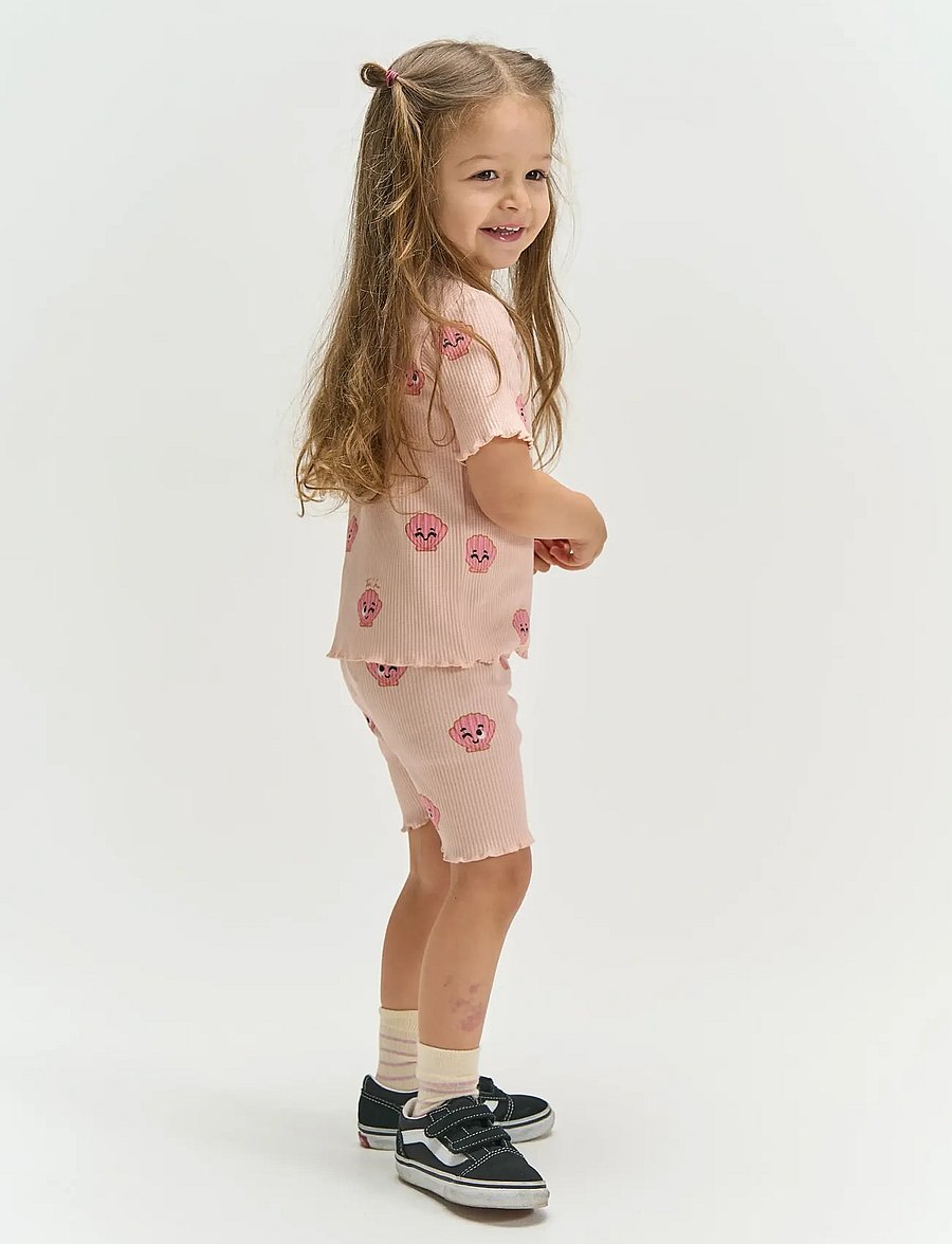 The New - TNSTTinker Tight Rib Shorts - lühikesed vabaajapüksid - peach whip aop - 3