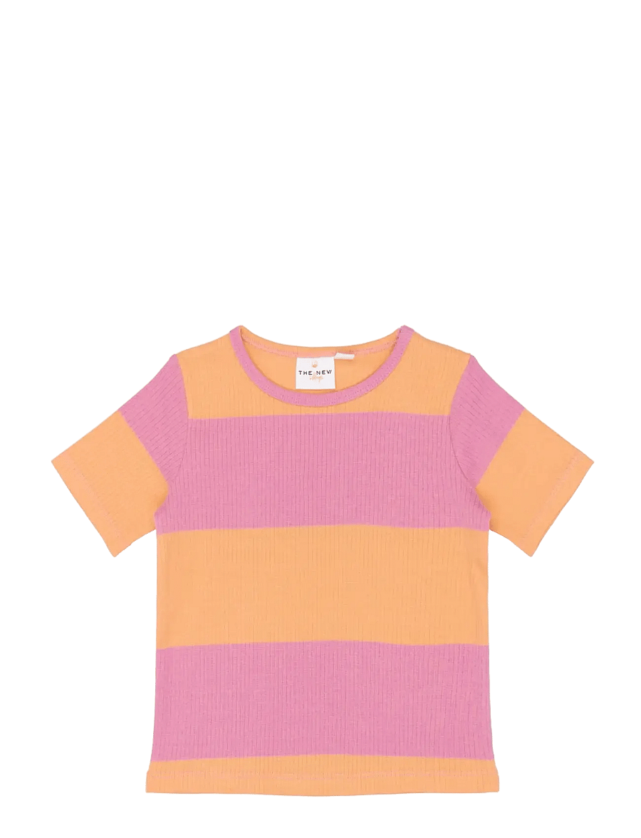 The New - TNSTTori S_S Rib Tee - lühikeste varrukatega t-särgid - cashmere rose striped - 1