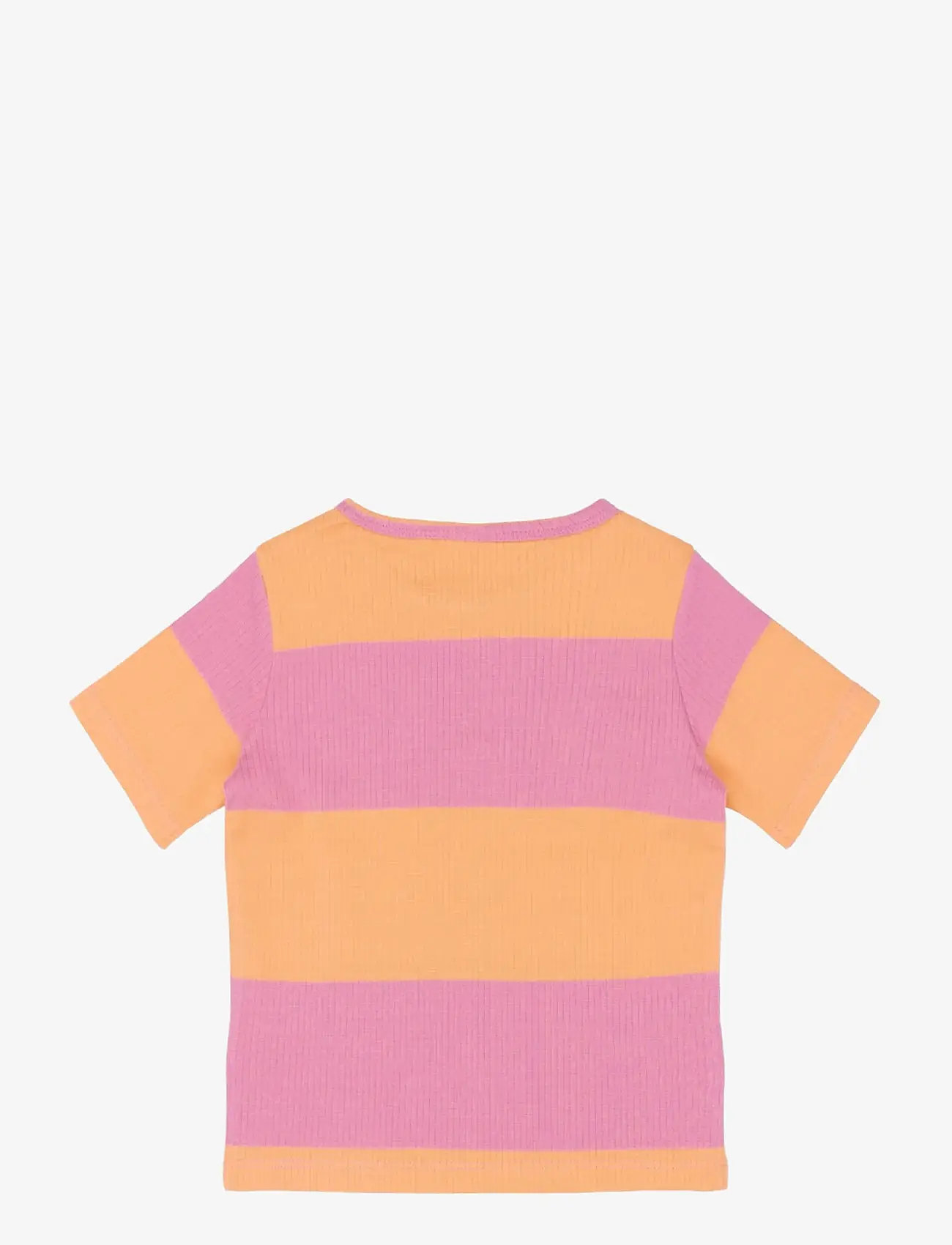 The New - TNSTTori S_S Rib Tee - kortærmede t-shirts - cashmere rose striped - 2