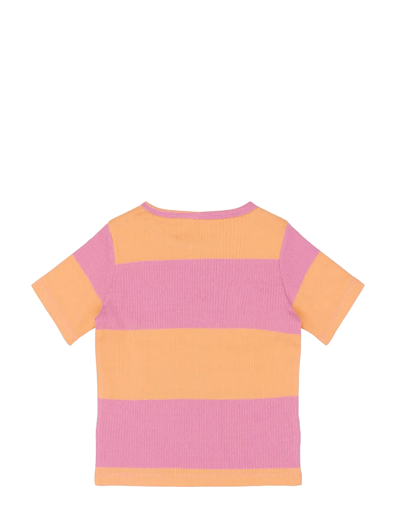 The New - TNSTTori S_S Rib Tee - kortærmede t-shirts - cashmere rose striped - 2