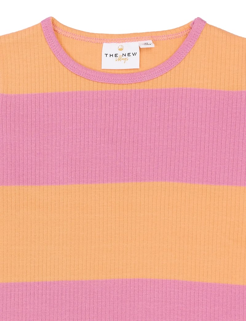 The New - TNSTTori S_S Rib Tee - kortærmede t-shirts - cashmere rose striped - 4