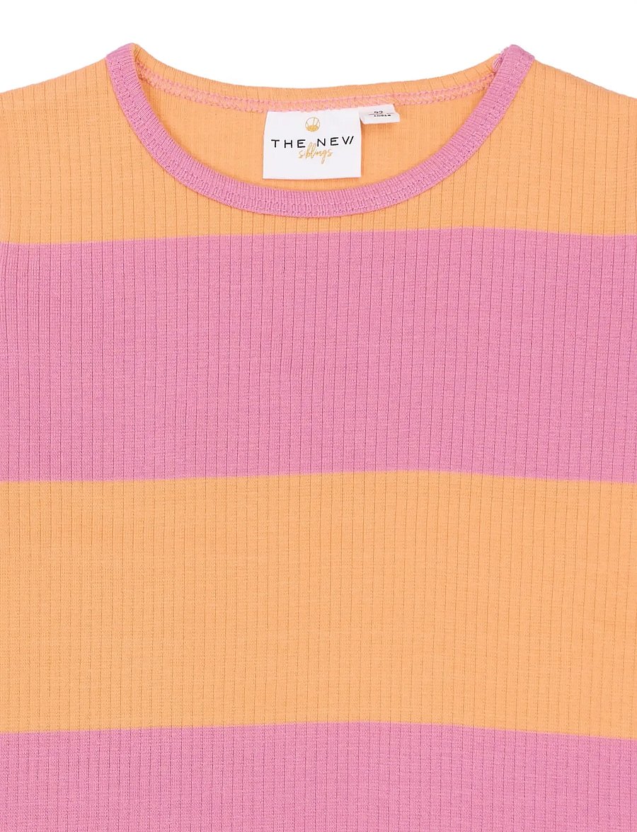 The New - TNSTTori S_S Rib Tee - lühikeste varrukatega t-särgid - cashmere rose striped - 4