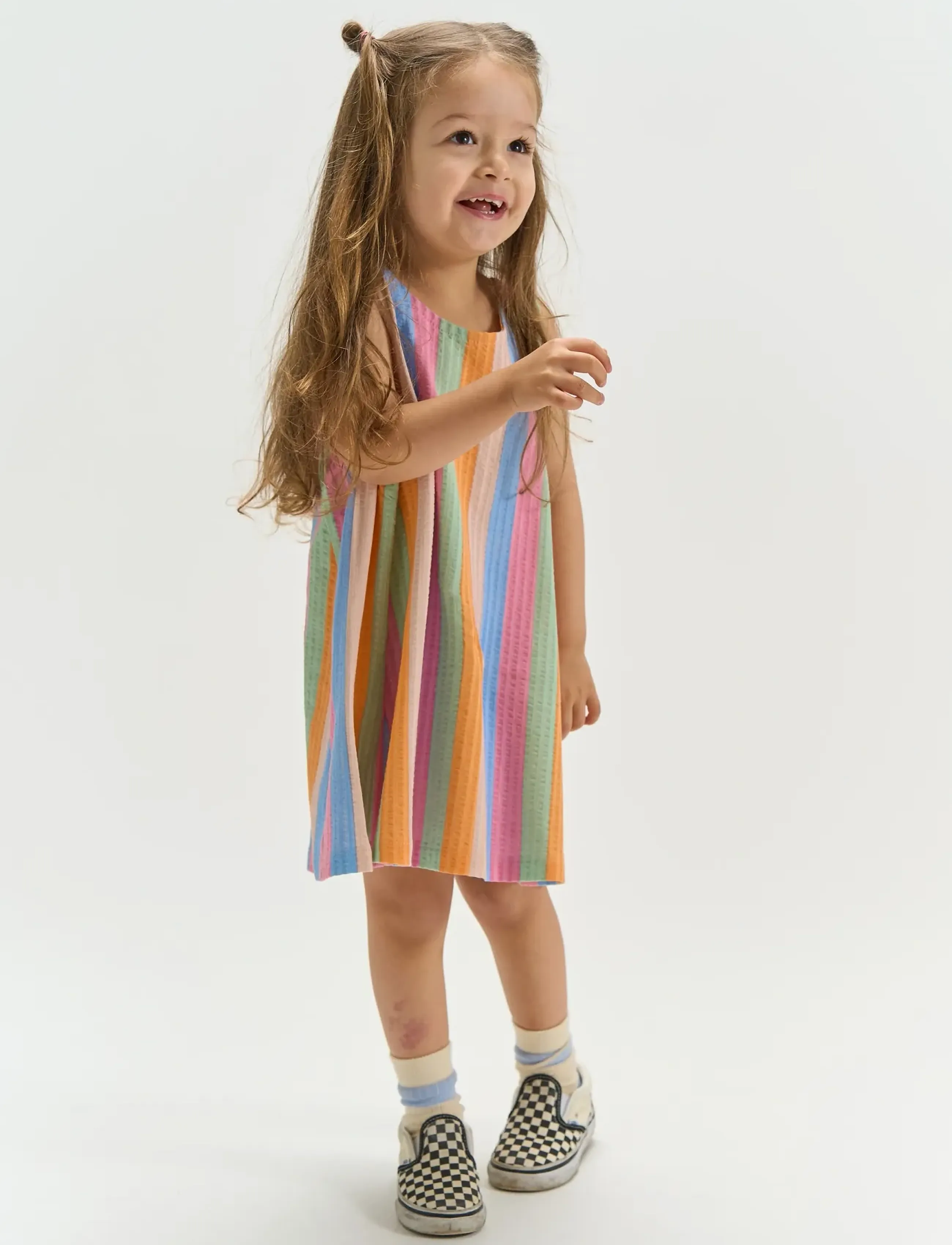 The New Tnsttracie S_L Dress, Børn, Ærmeløs Stribet Kjole, Multi/mønstret, Str: 86